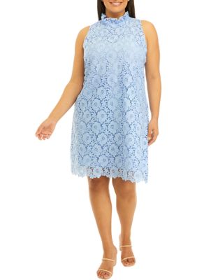 Anne Klein Women's SLEEVELESS SHIFT WITH RUFFLE COLLAR