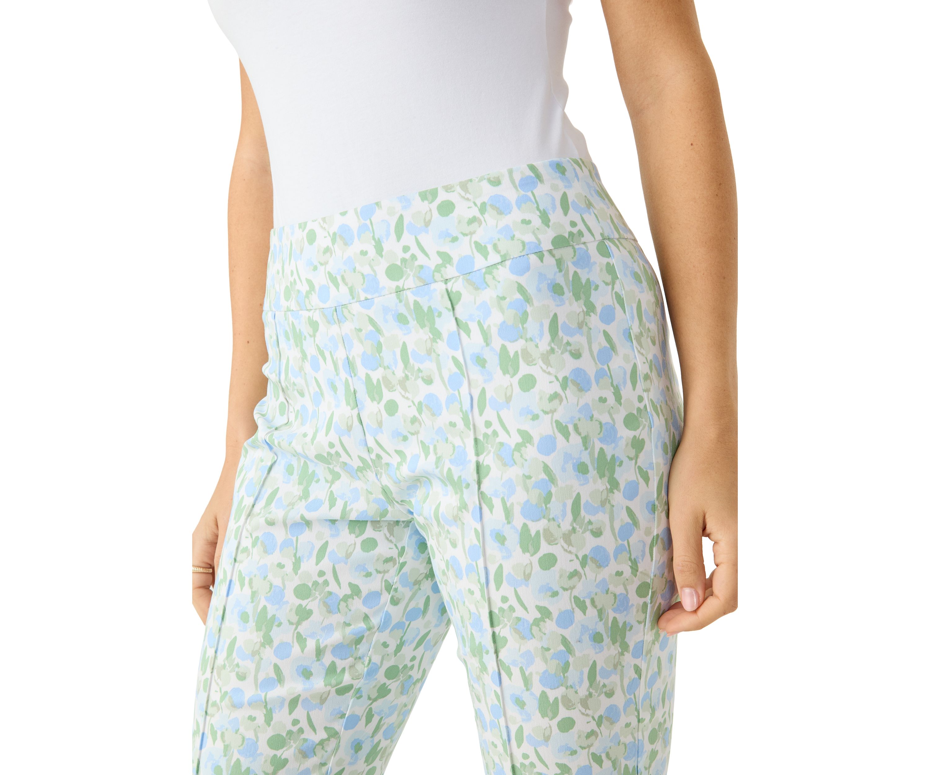 Womens Millennium Pintuck Capri Pants 