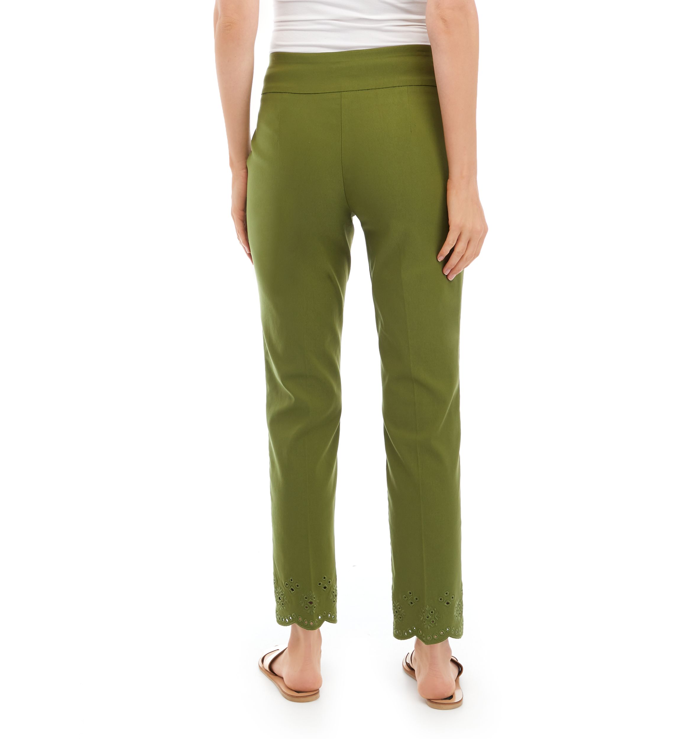 Womens Embellished Hem Pants