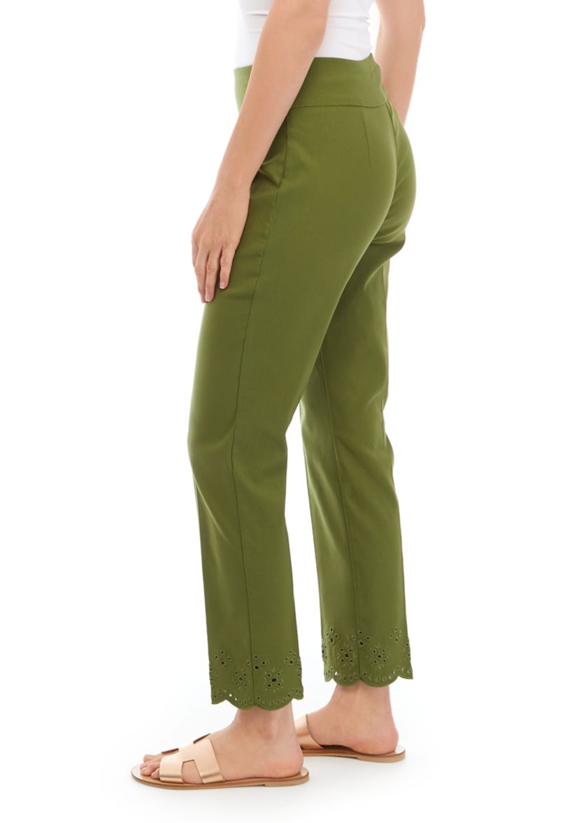 Womens Embellished Hem Pants