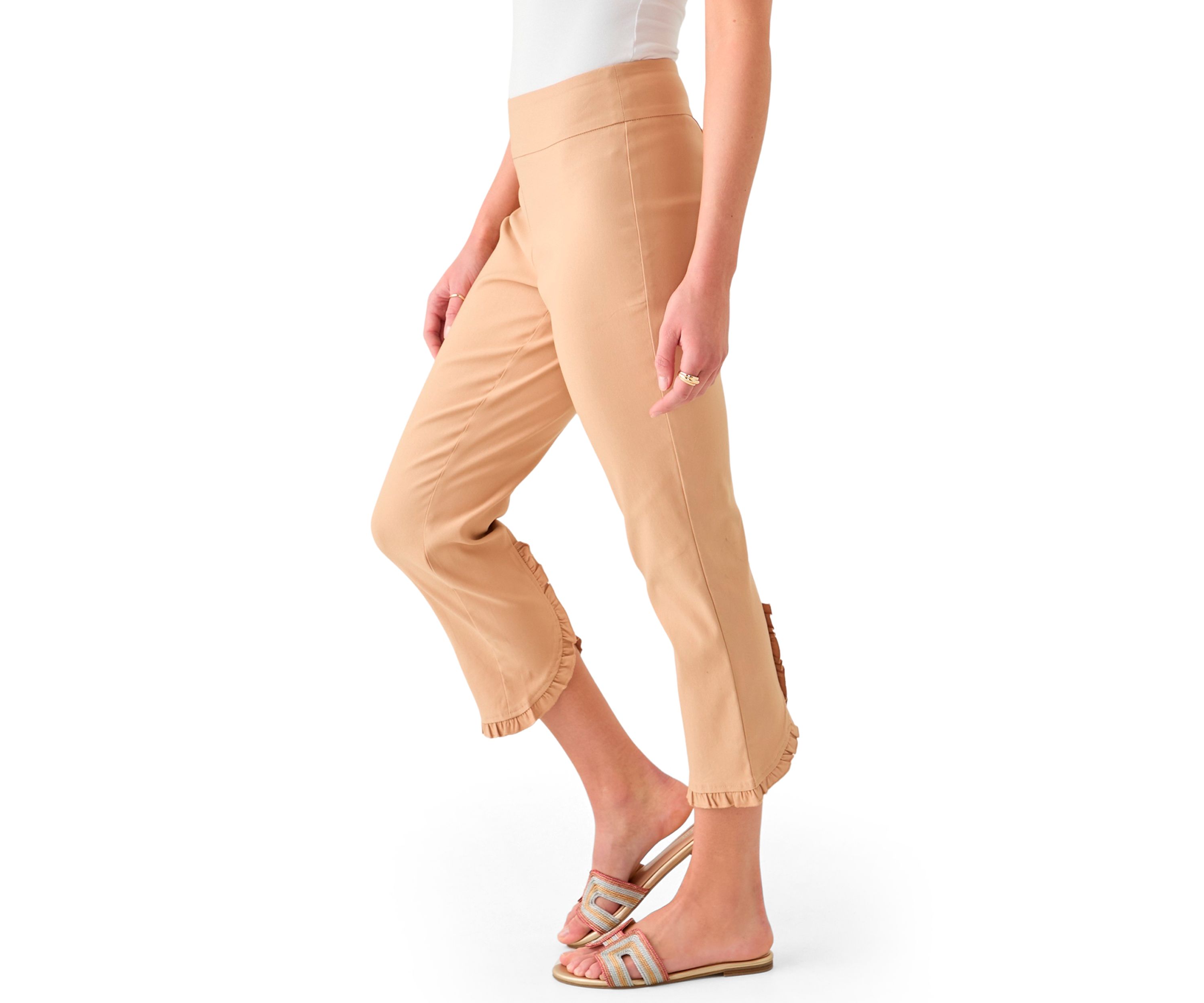 Womens Ruffle Hem Millennium Pants