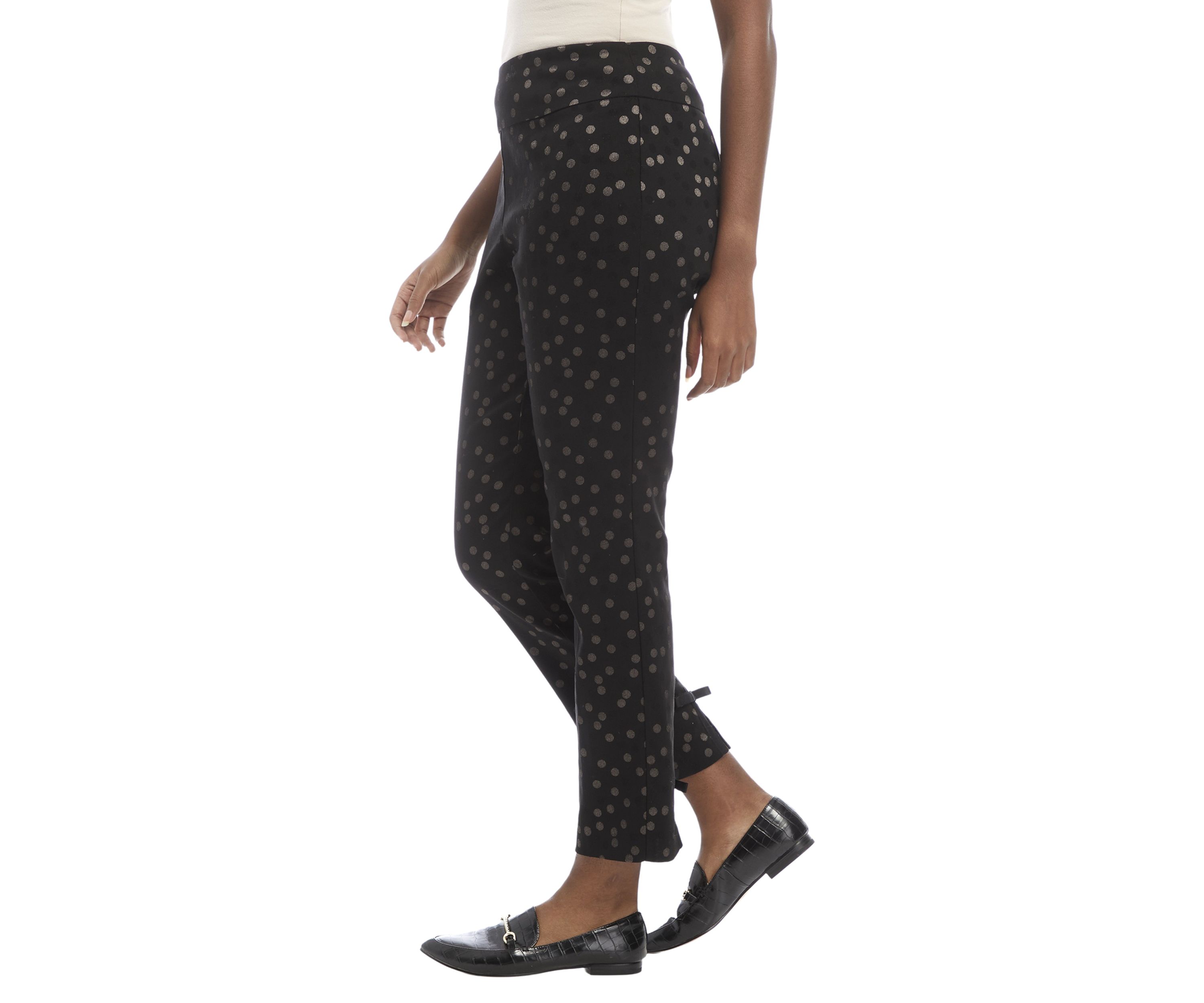 Womens Dot Jacquard Pants