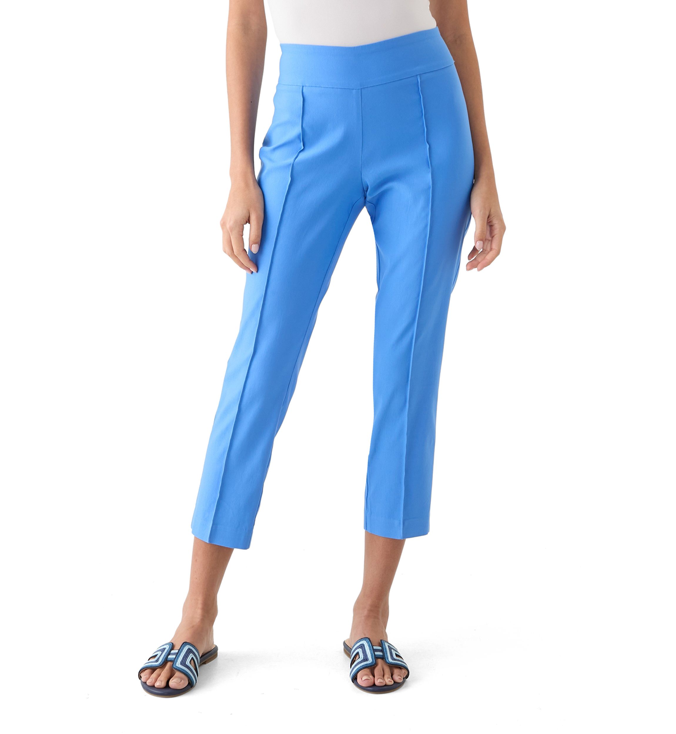 Petite Pintuck Capri Pants 