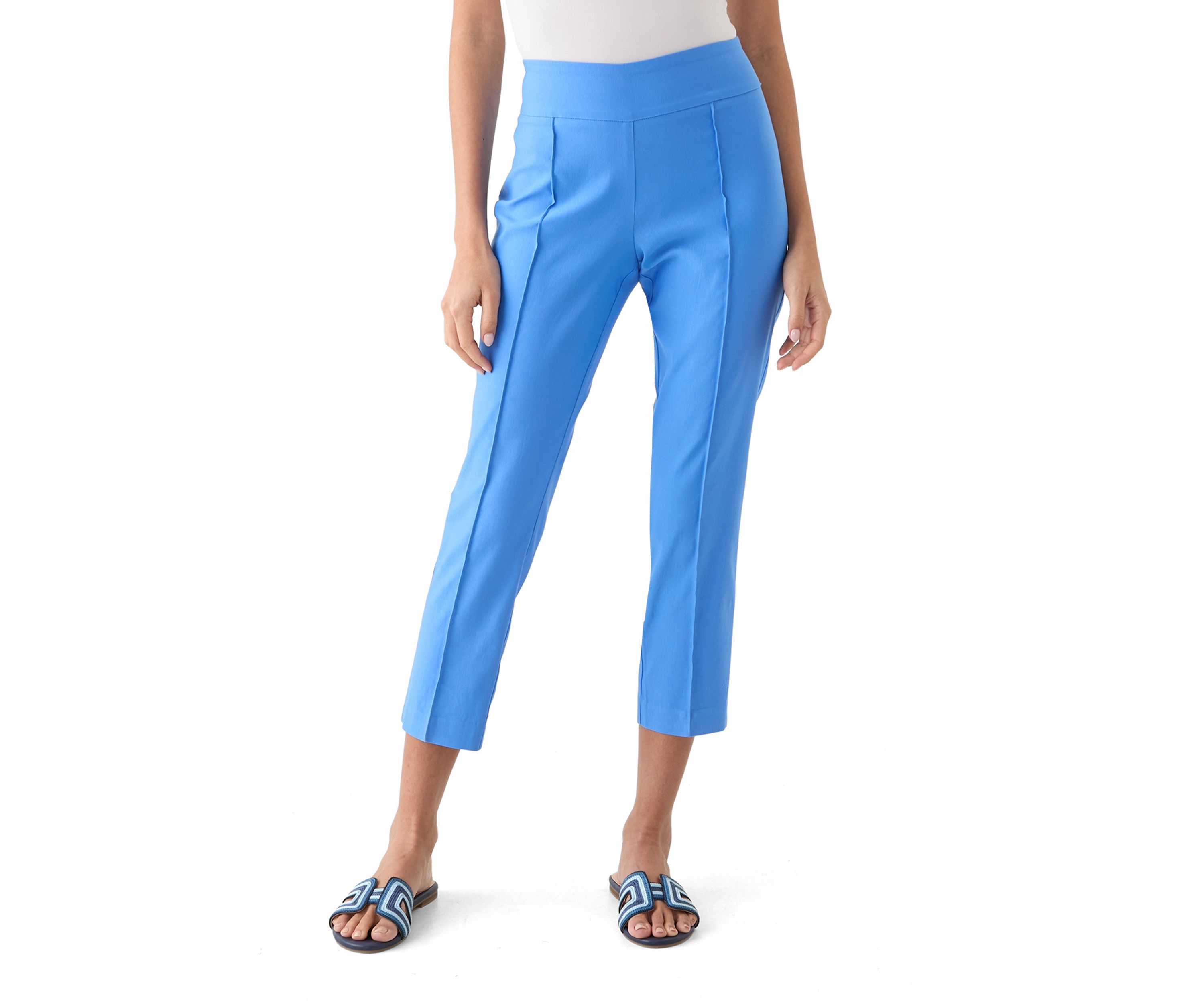 Petite Pintuck Capri Pants 