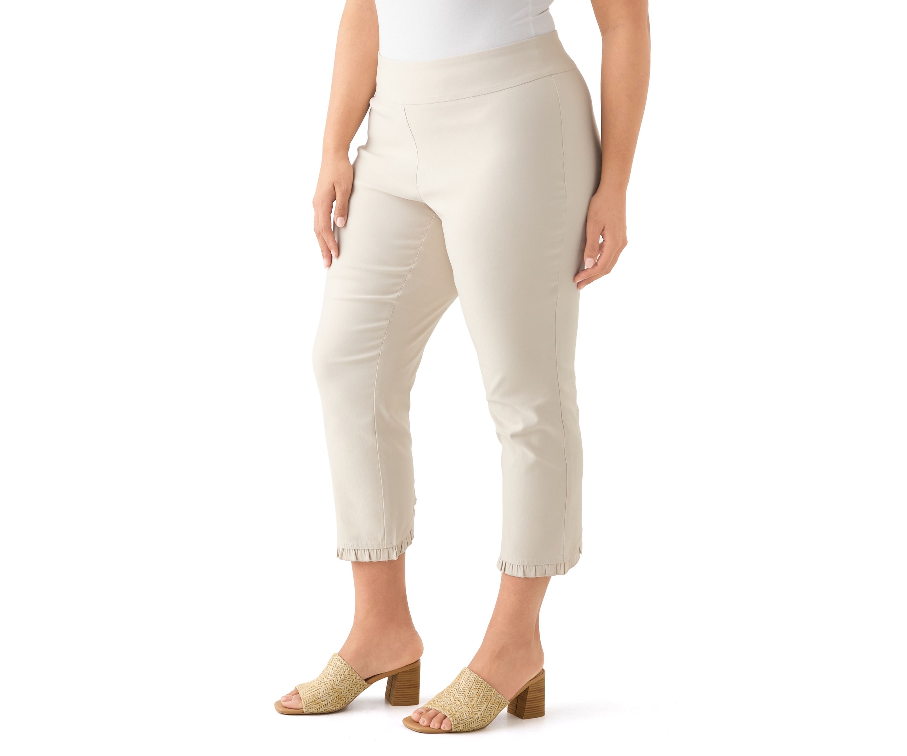 Plus Size Millennium Ruffle Ankle Pants