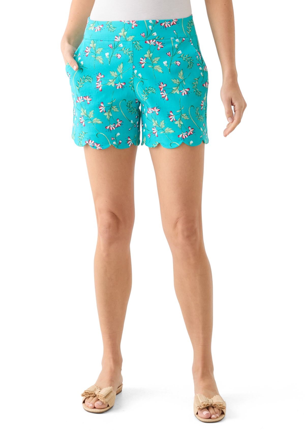 Womens Millennium Scalloped Shorts
