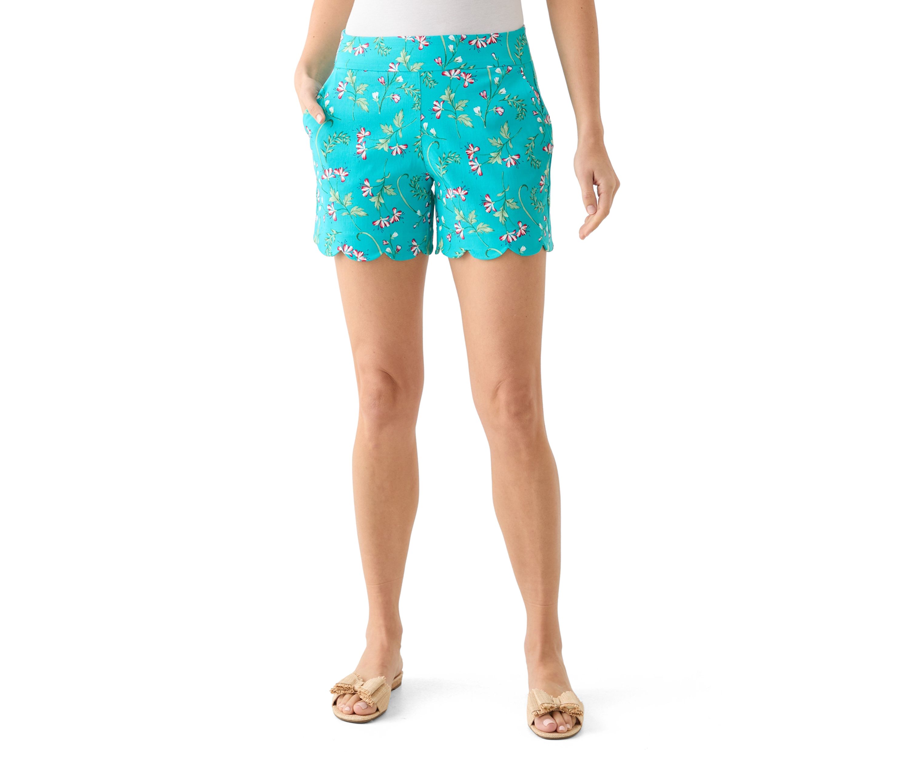 Womens Millennium Scalloped Shorts