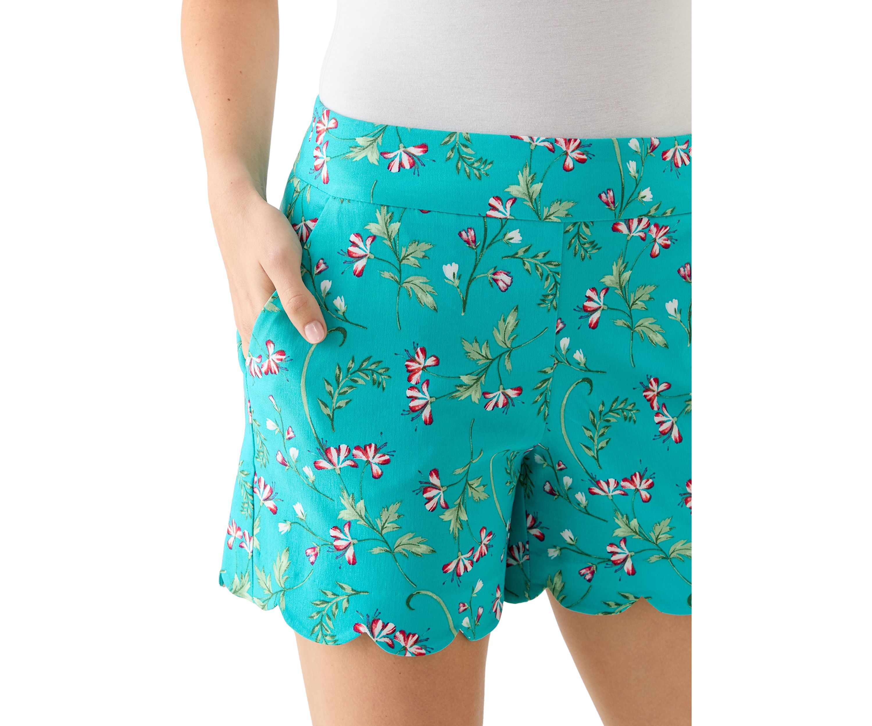 Womens Millennium Scalloped Shorts