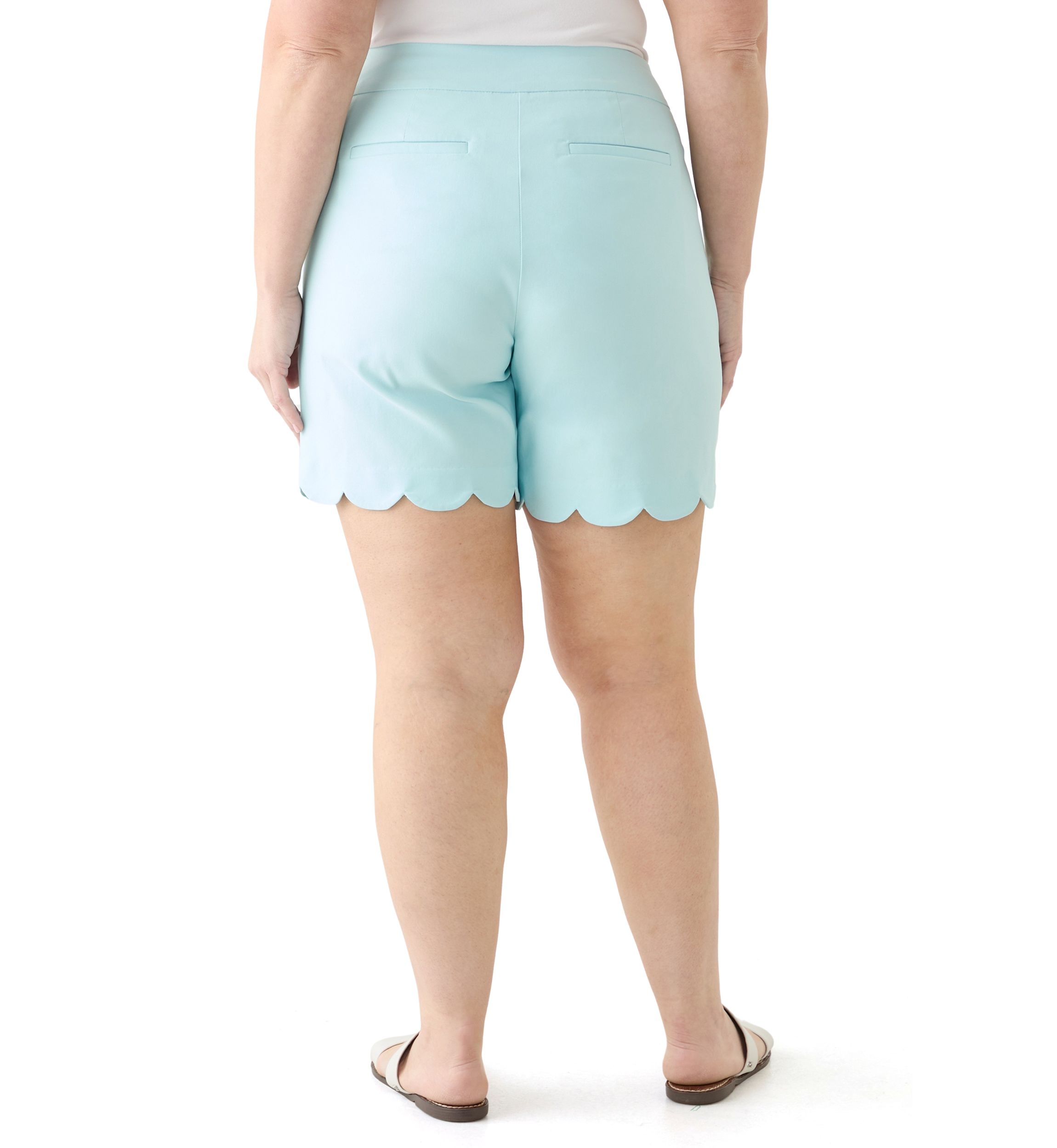 Plus Size 7" Scalloped Millennium Shorts
