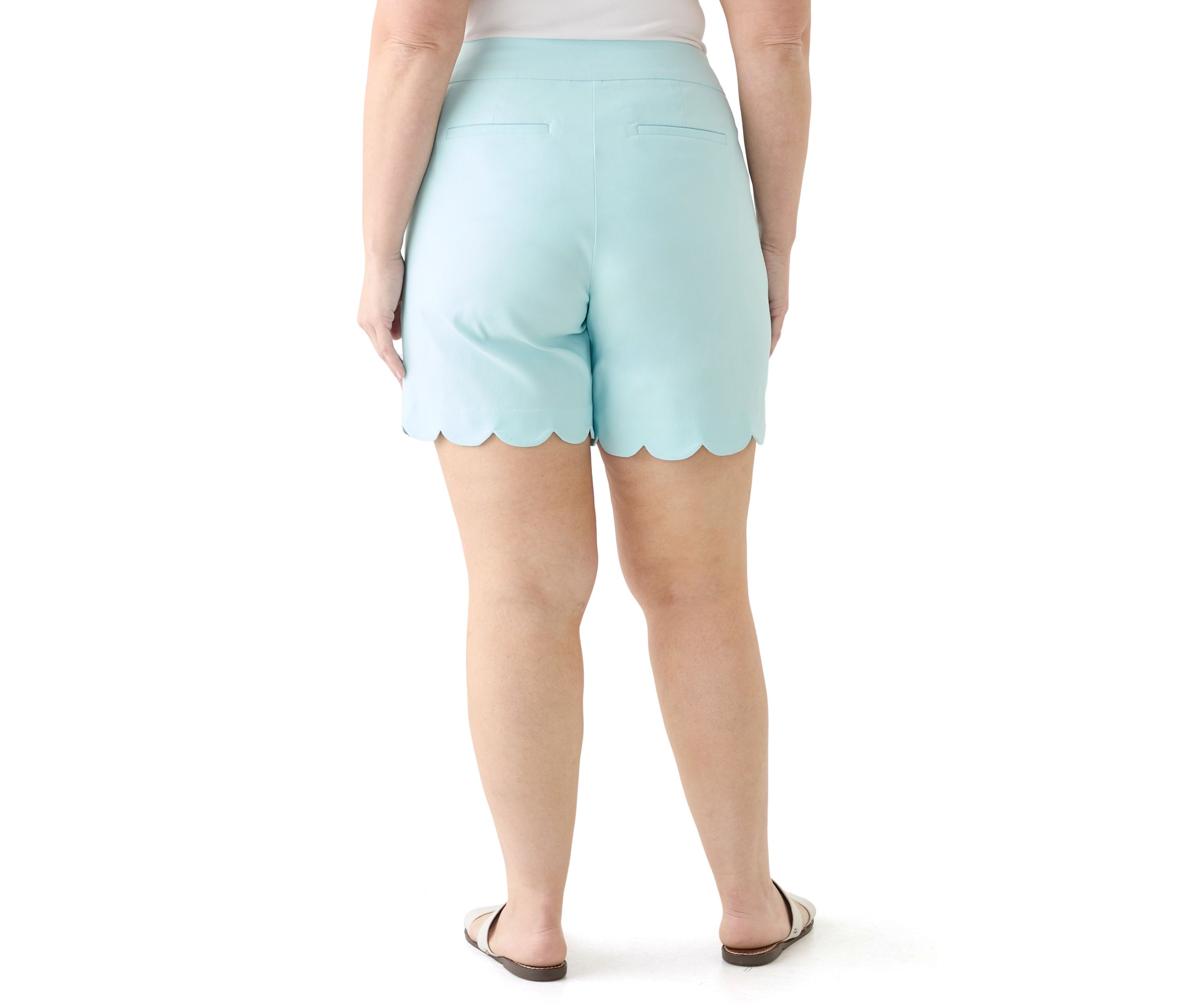 Plus Size 7" Scalloped Millennium Shorts