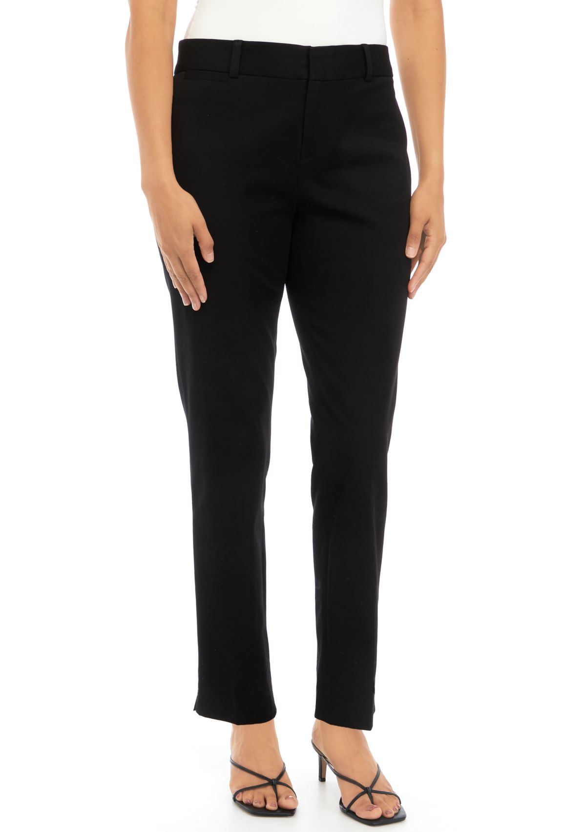 Womens Bistretch Fly Front Pants - Short Length