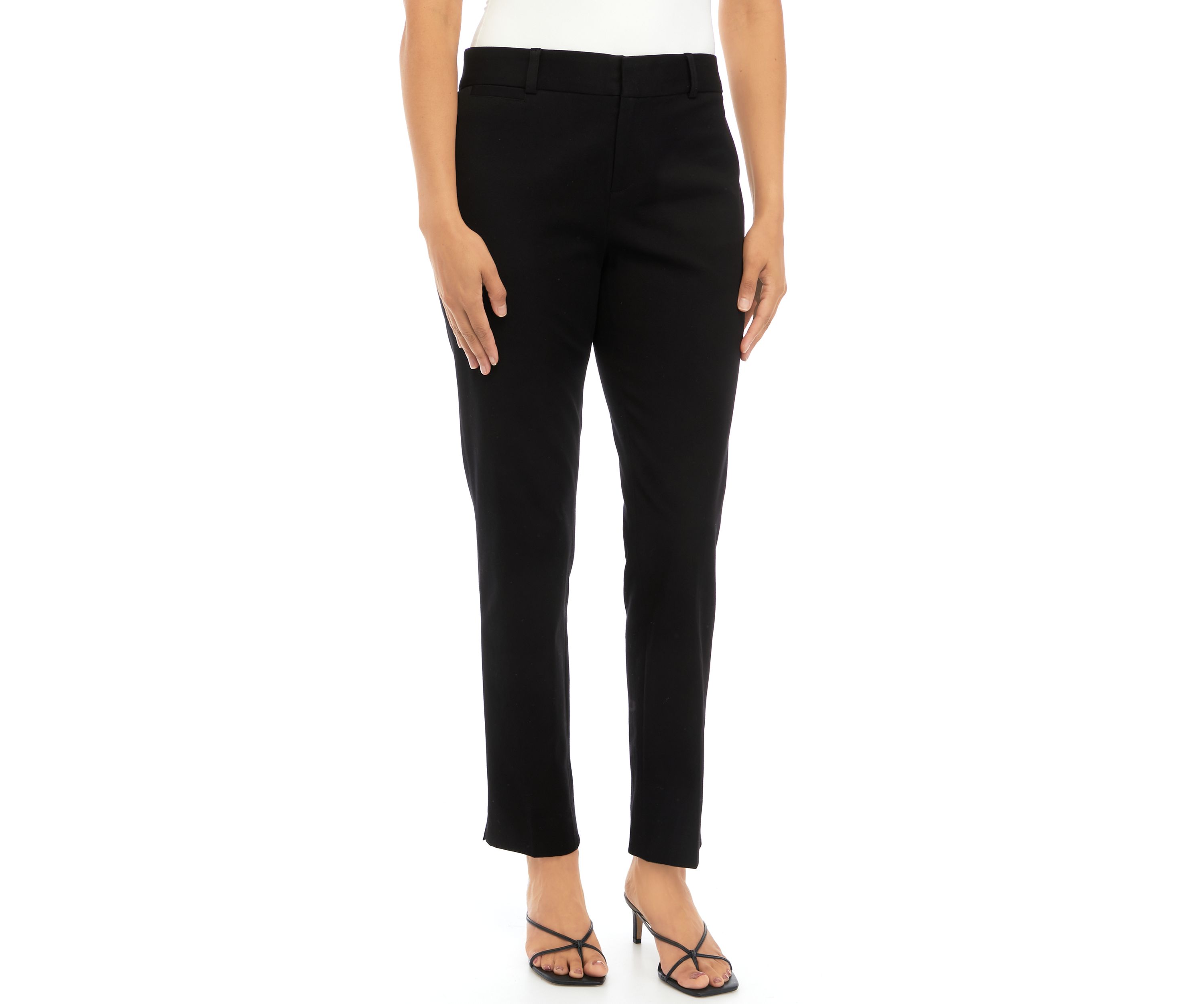 Womens Bistretch Fly Front Pants - Short Length