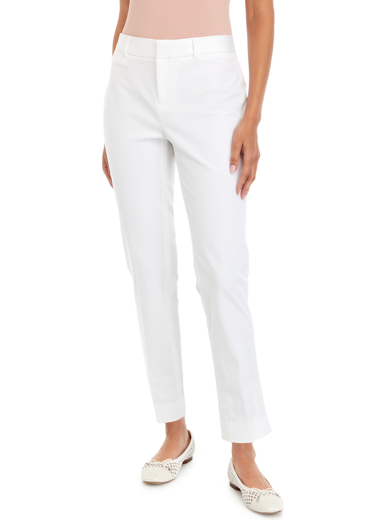 Womens Bistretch Fly Front Pants - Short Length