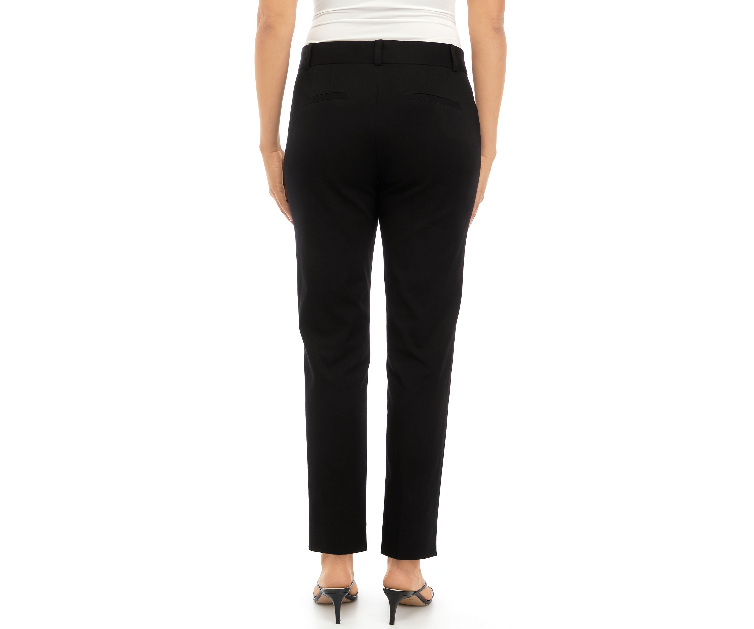 Womens Bistretch Fly Front Pants - Short Length