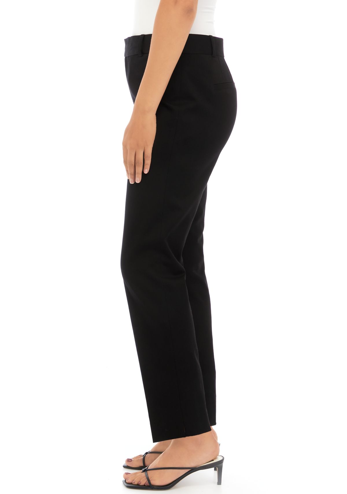 Womens Bistretch Fly Front Pants - Short Length