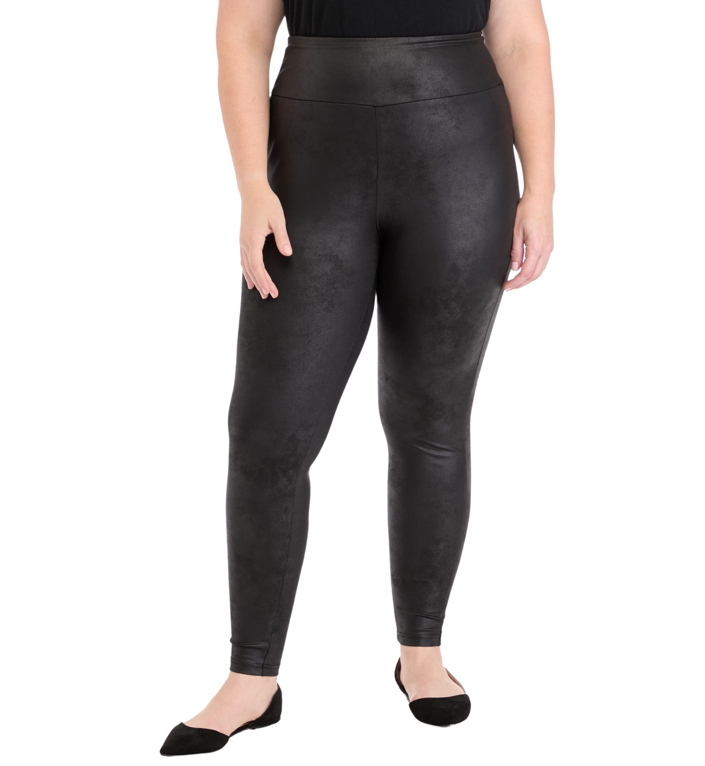 Plus Size Faux Leather Leggings