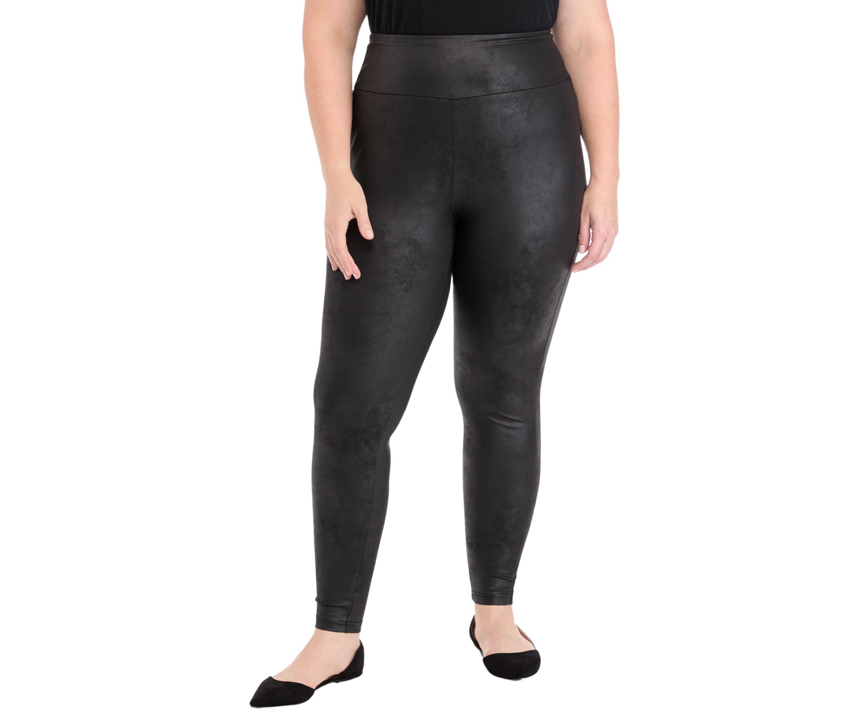 Plus Size Faux Leather Leggings