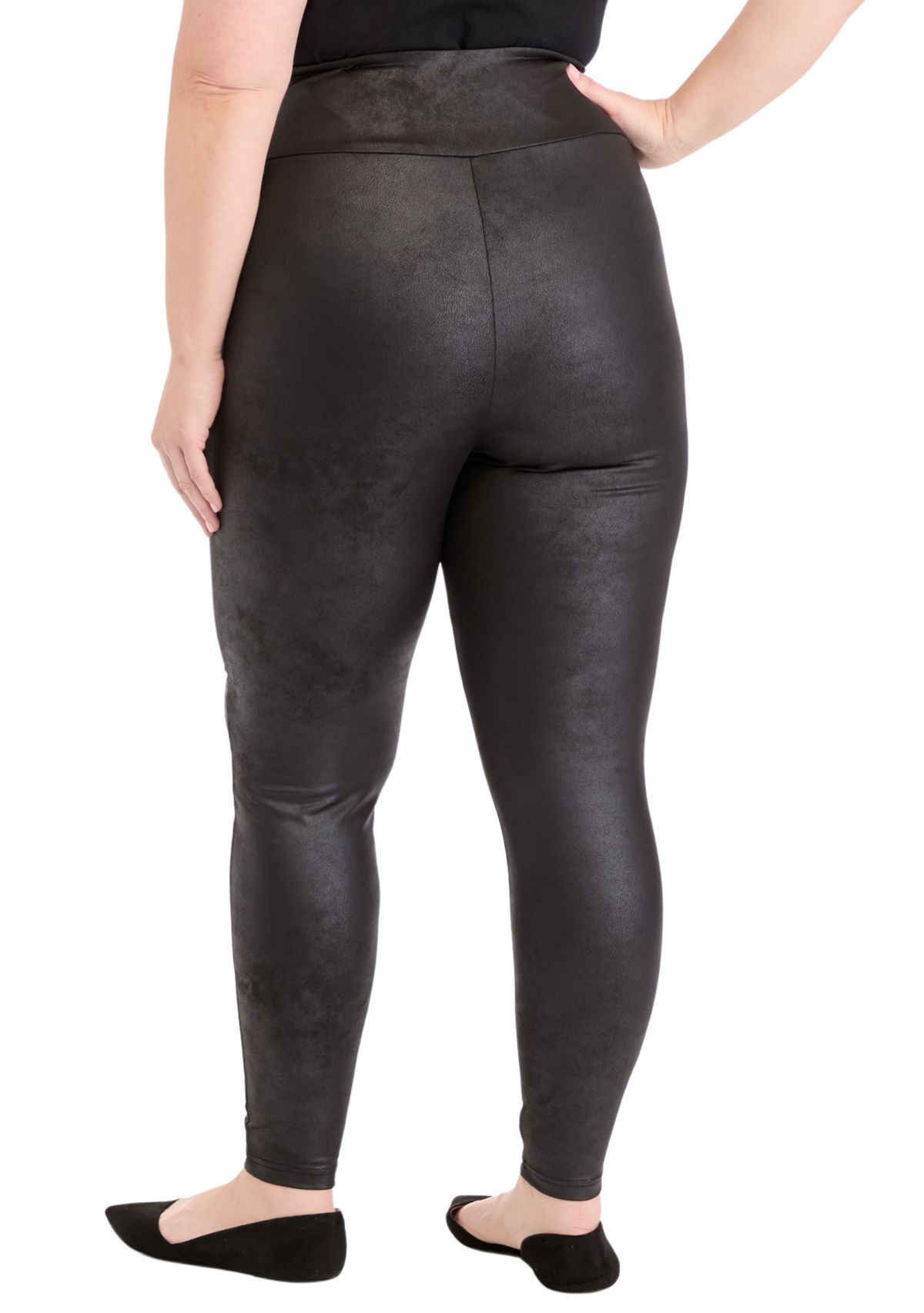 Plus Size Faux Leather Leggings