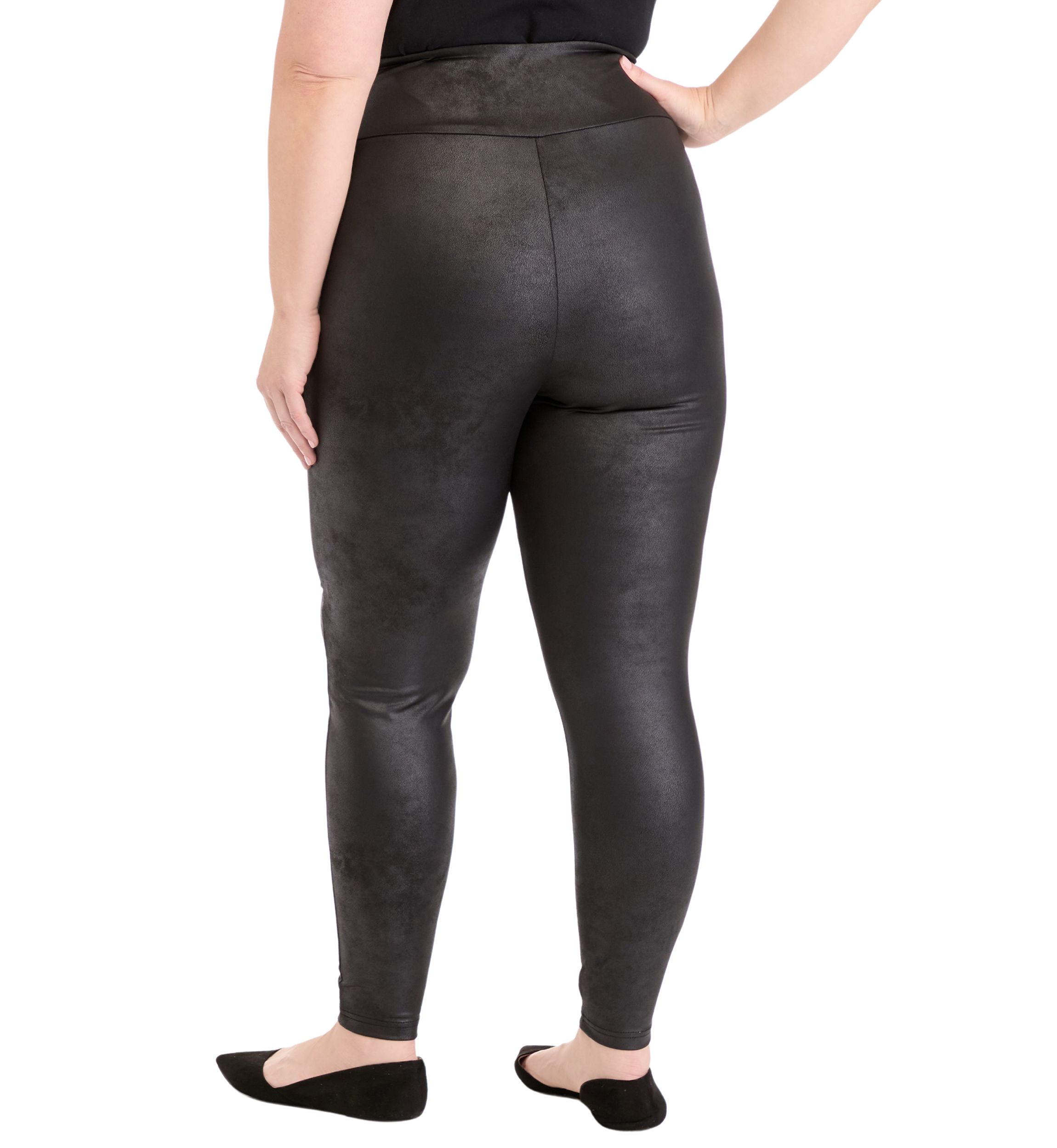 Plus Size Faux Leather Leggings