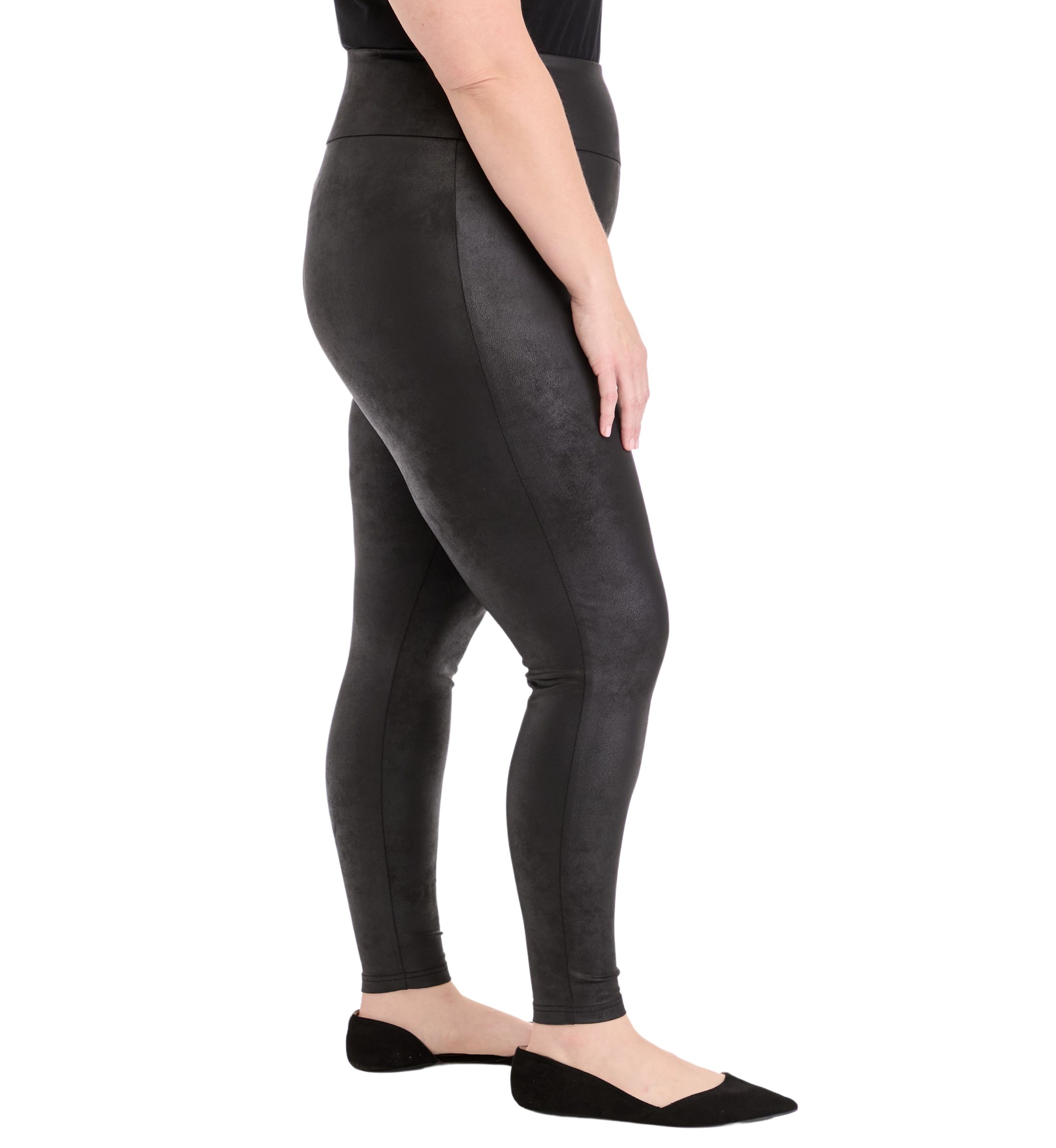 Plus Size Faux Leather Leggings