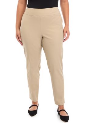Crown & Ivy Women's Plus Size Pull On Average Pants, 18W
