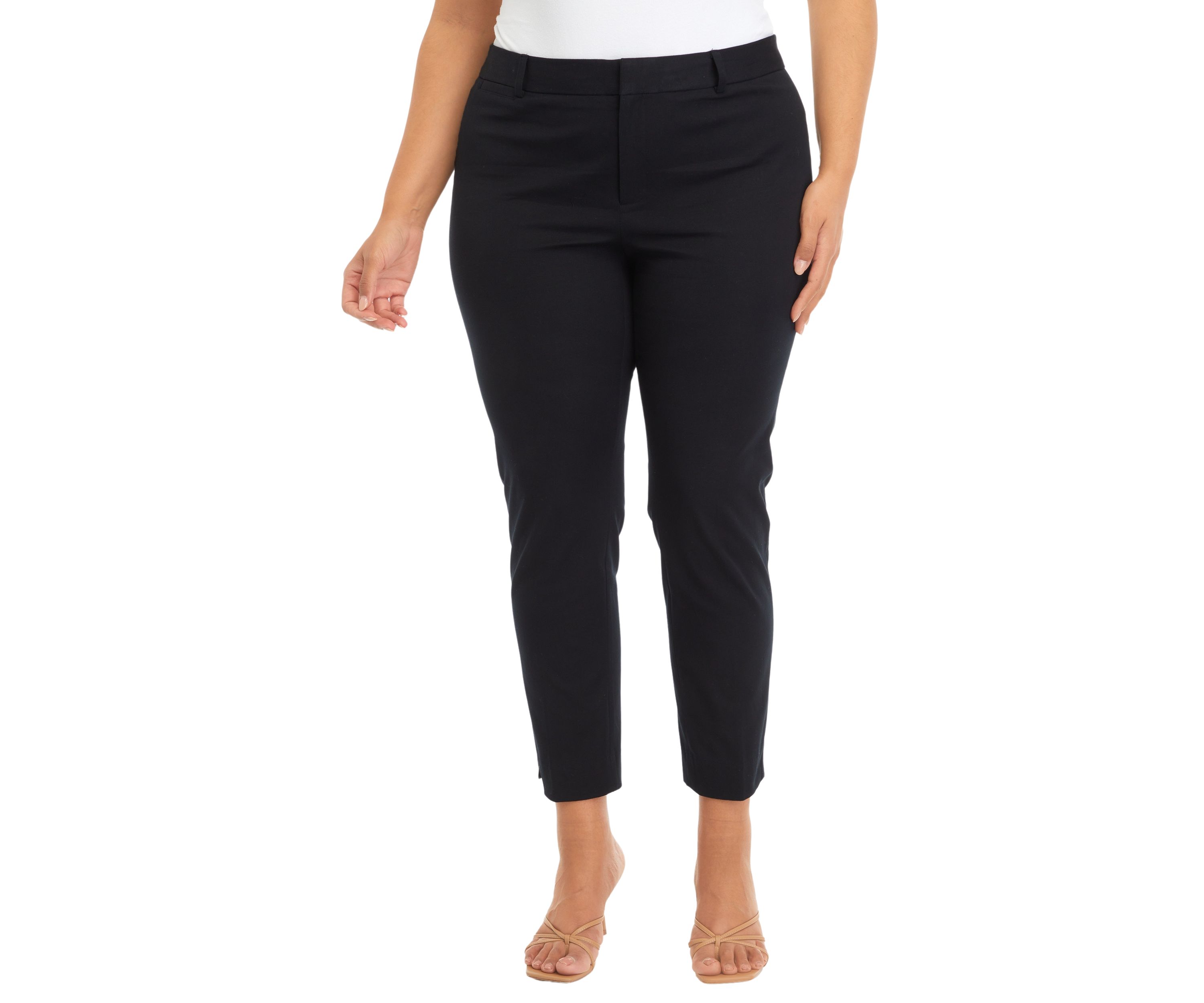 Plus Size Bi Stretch Fly Front Pants