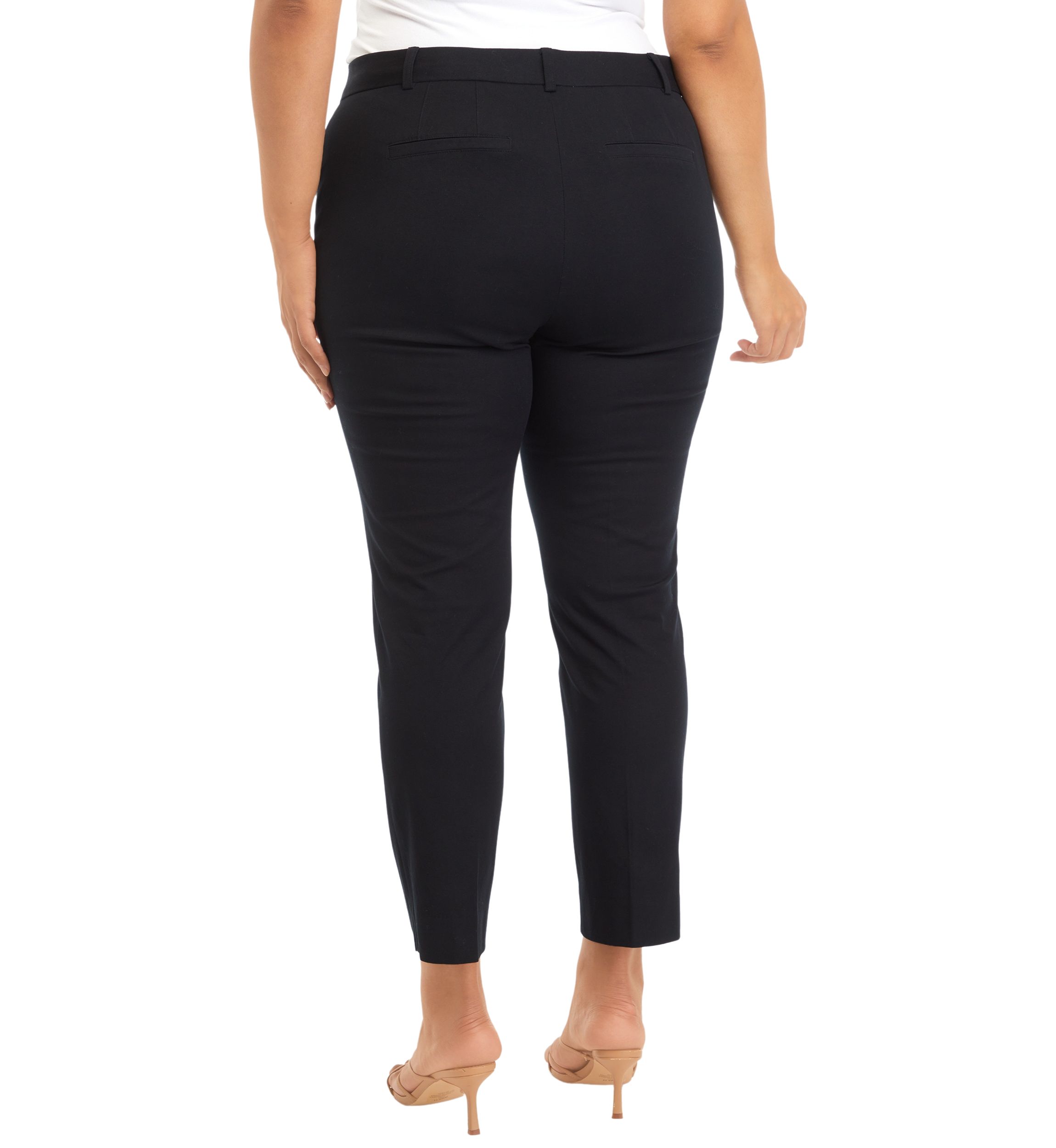 Plus Size Bi Stretch Fly Front Pants