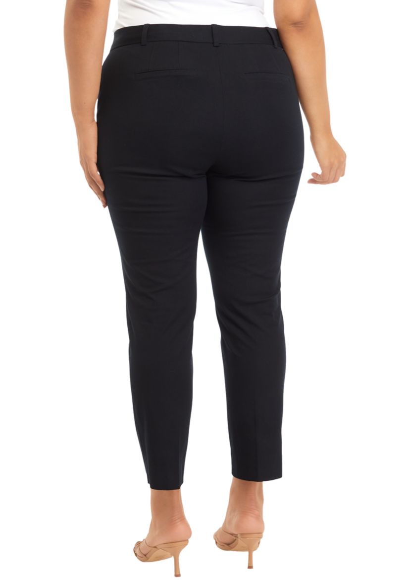 Plus Size Bi Stretch Fly Front Pants