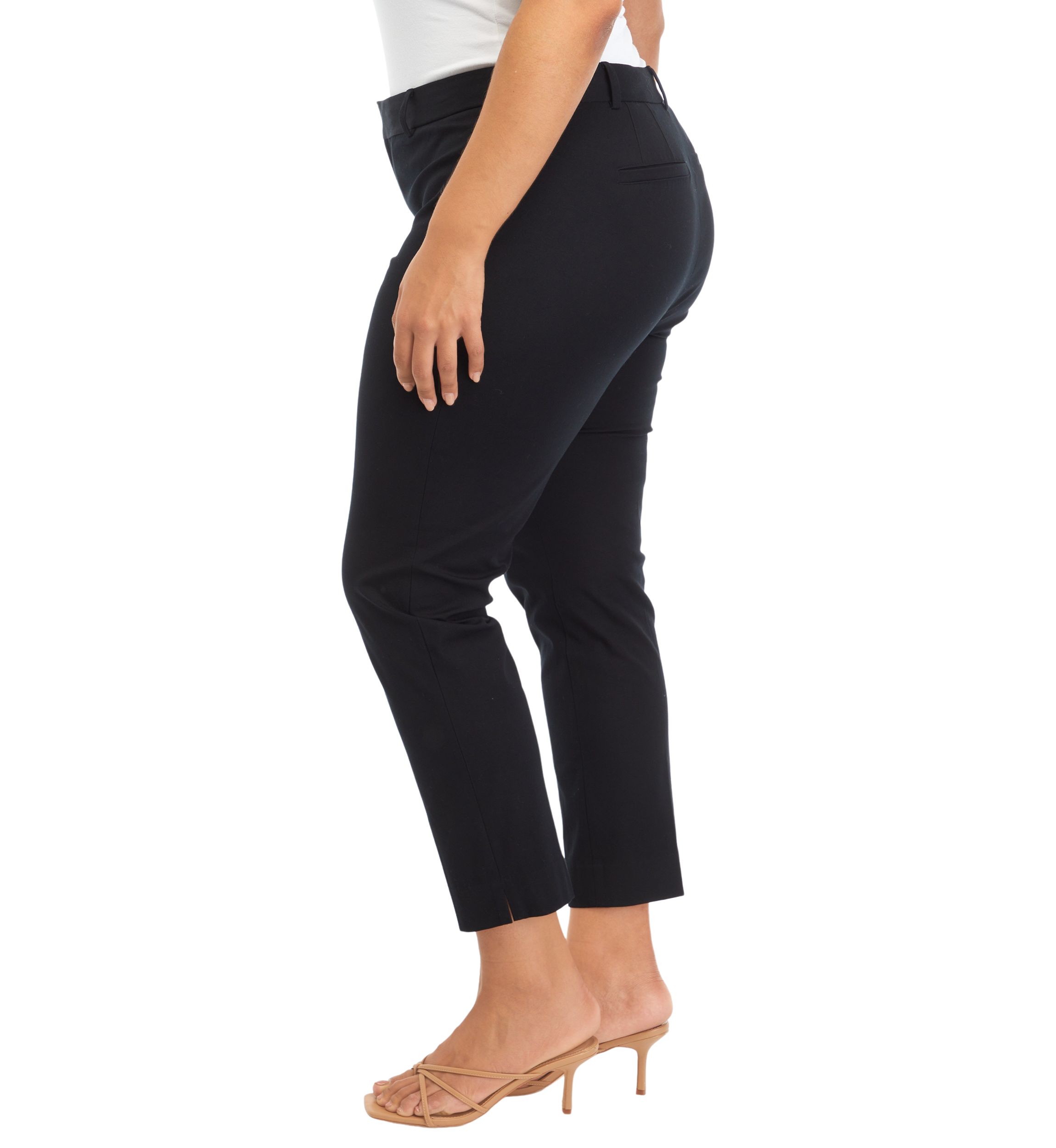 Plus Size Bi Stretch Fly Front Pants