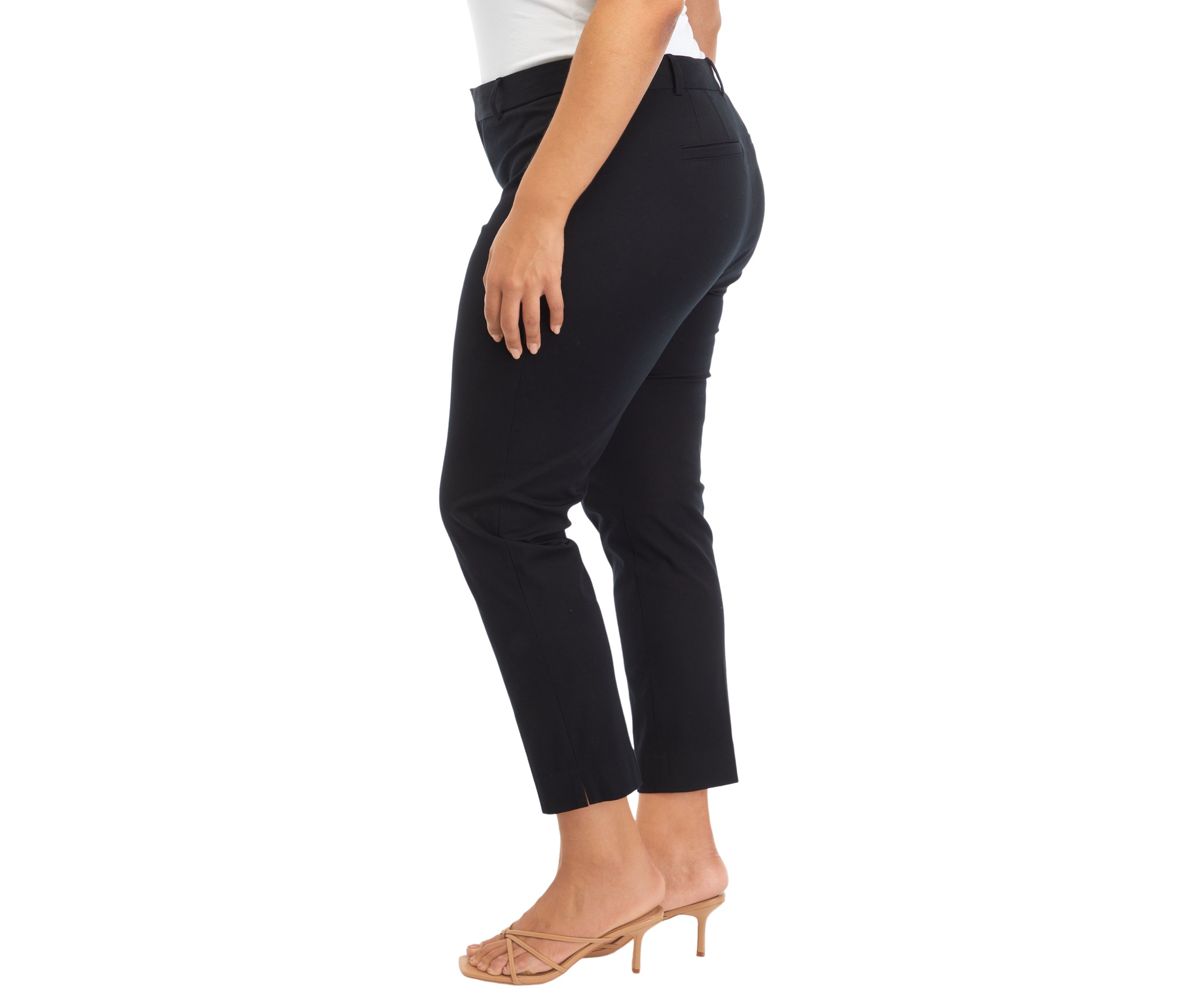 Plus Size Bi Stretch Fly Front Pants
