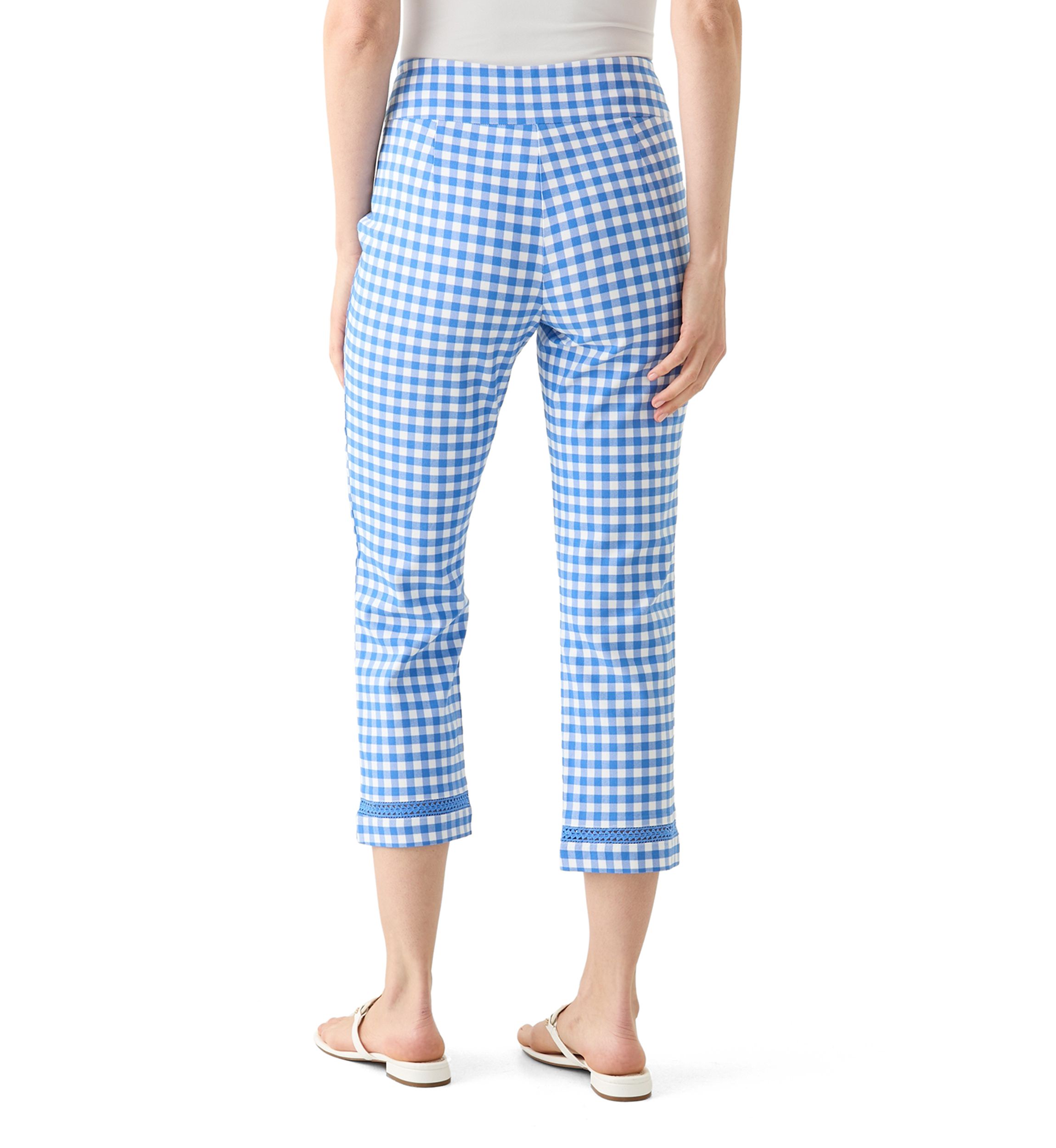 Womens Crochet Trim Mill Crop Pants