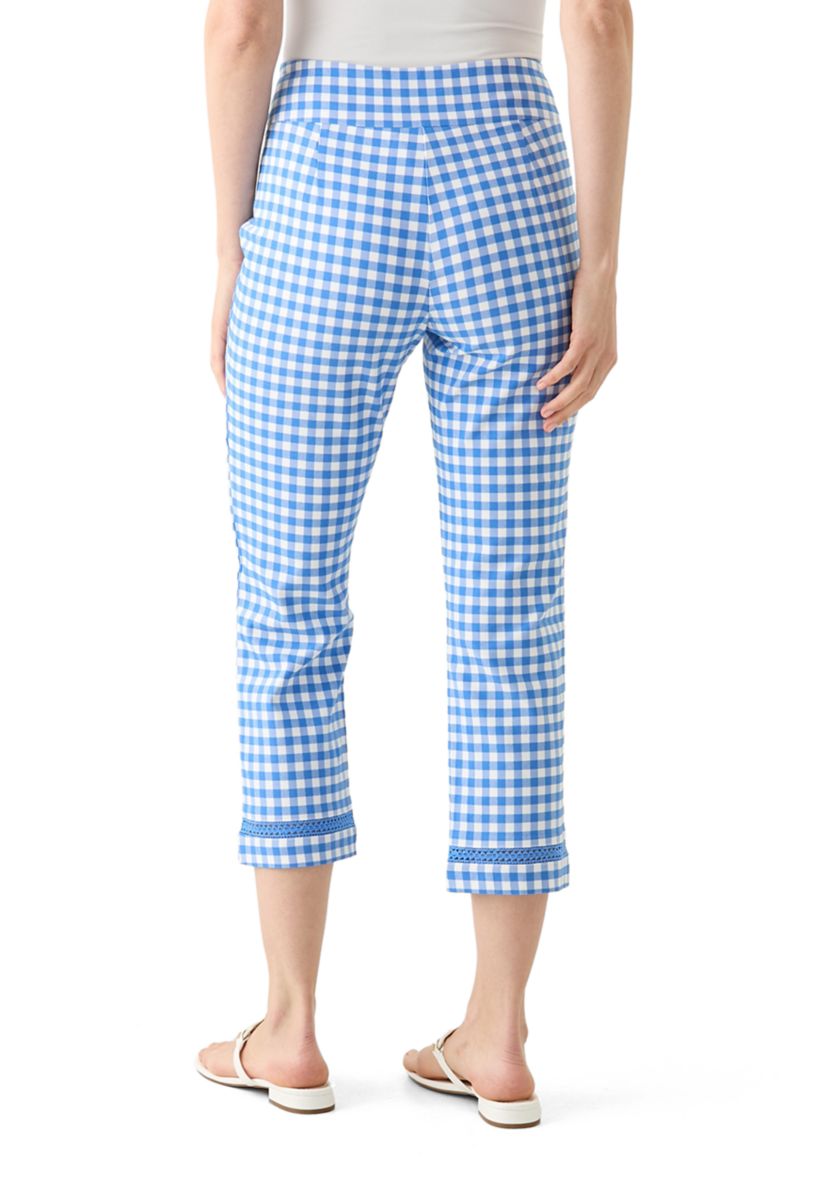 Womens Crochet Trim Mill Crop Pants