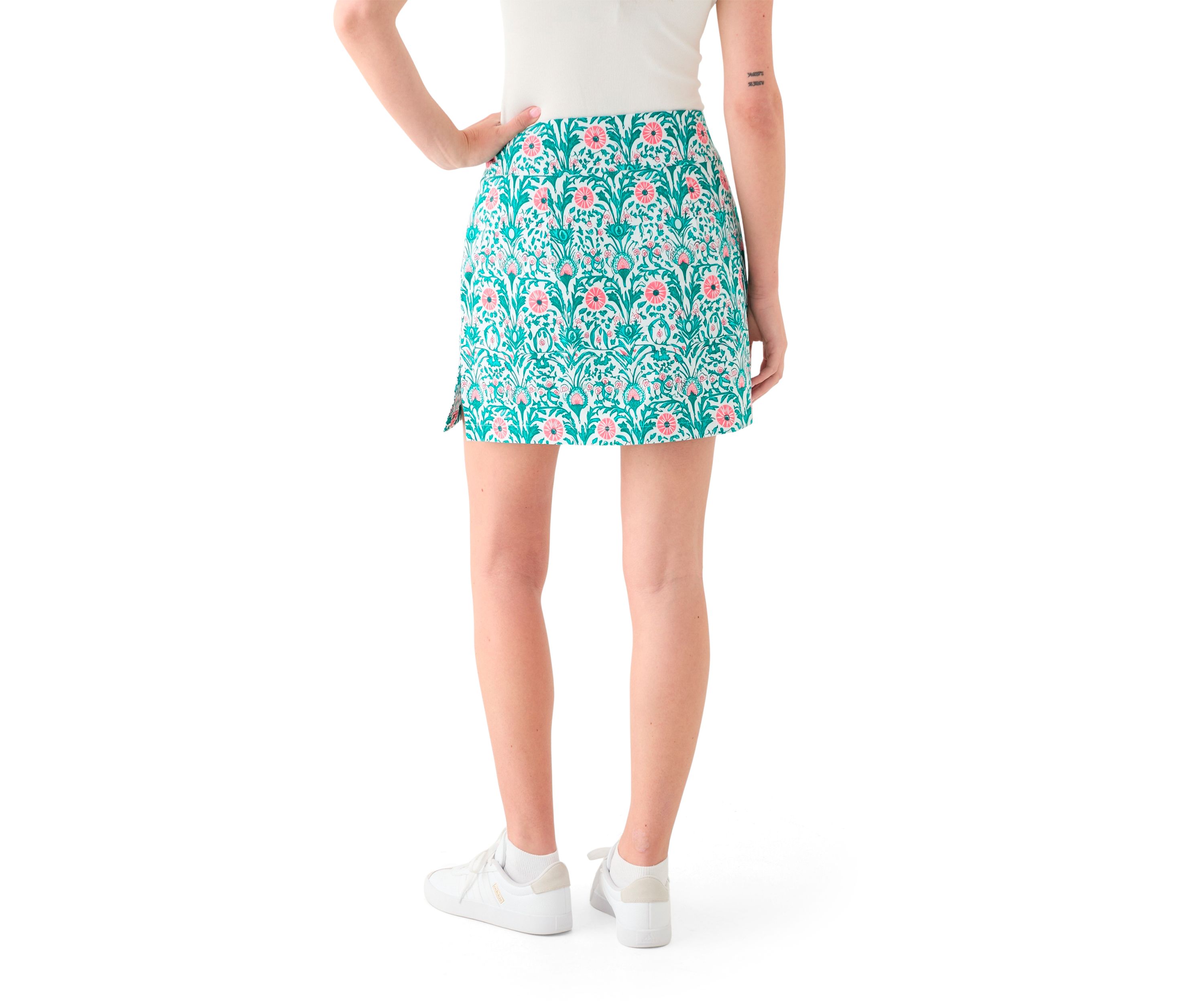 Womens Millennium Side Slit Printed Skort