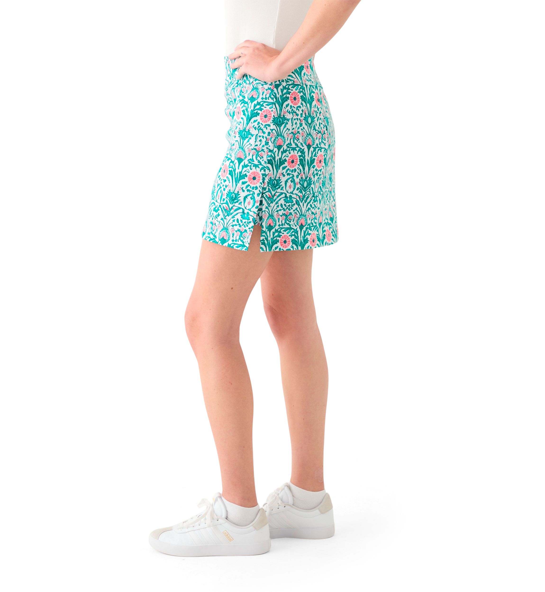 Womens Millennium Side Slit Printed Skort