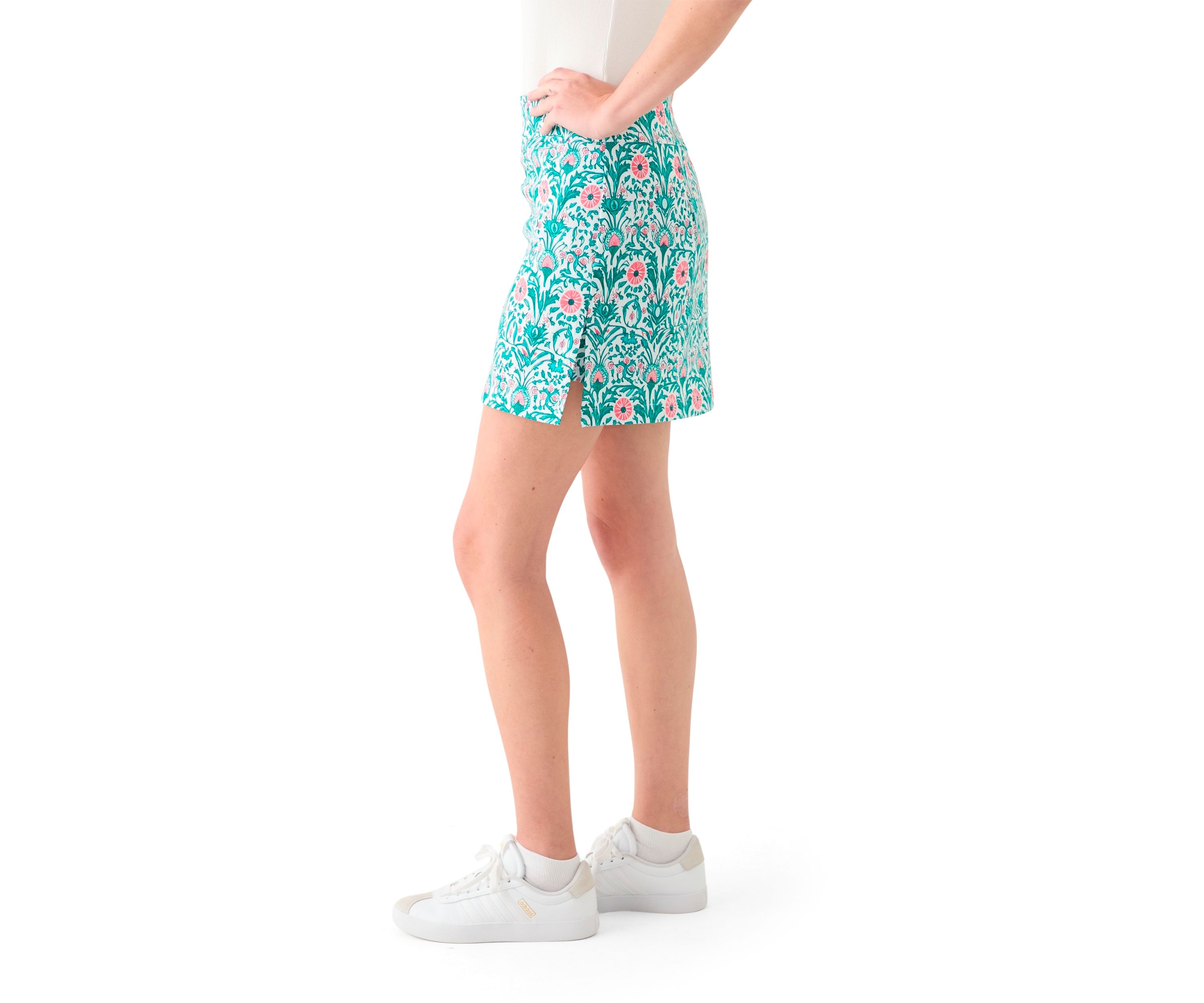 Womens Millennium Side Slit Printed Skort