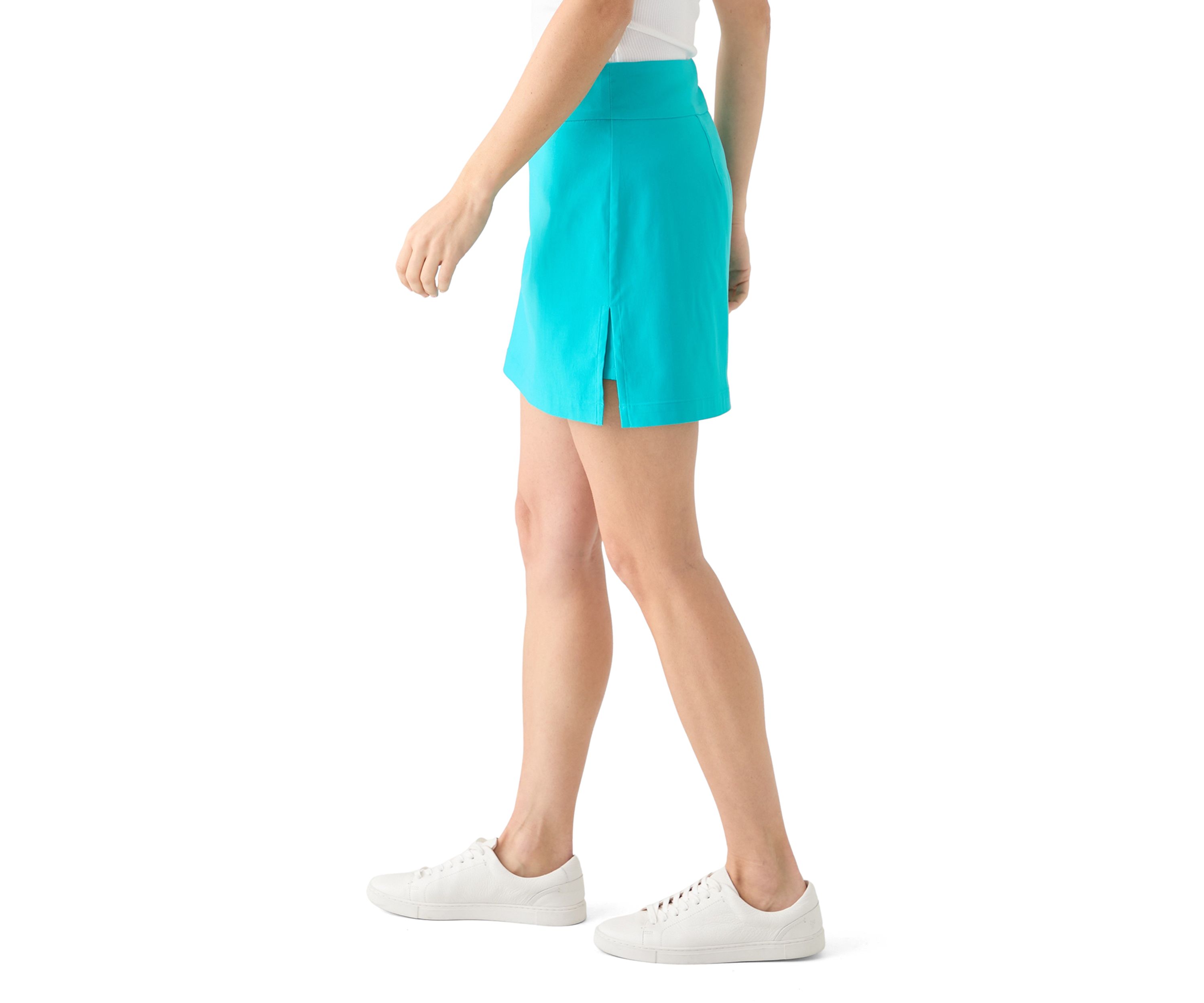 Womens Millennium Side Slit Solid Skort