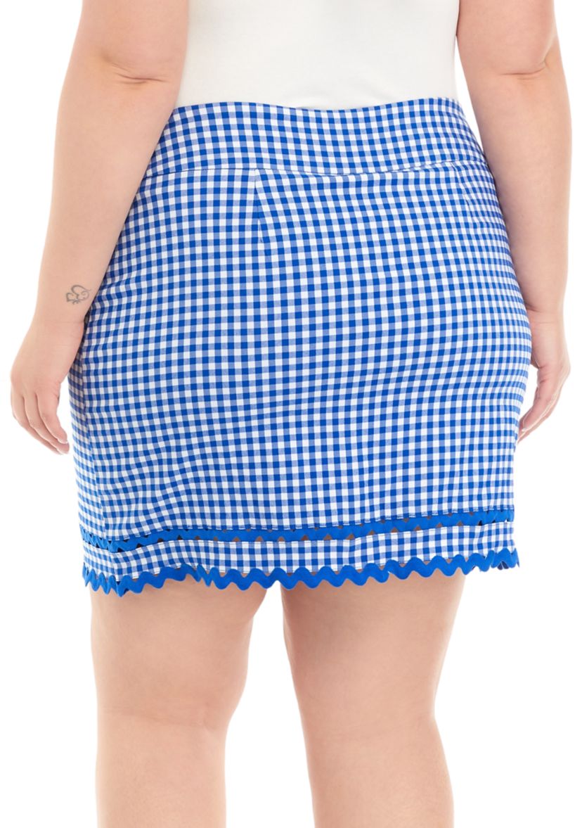 Plus Size Millennium Ric Rac Trim Skort