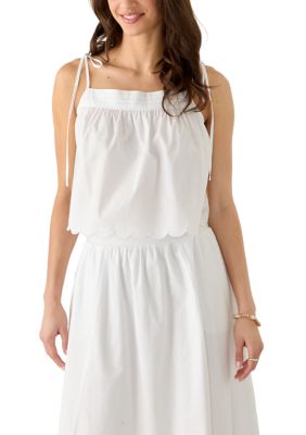 Crown & Ivy Women's Tie Shoulder Tank Top