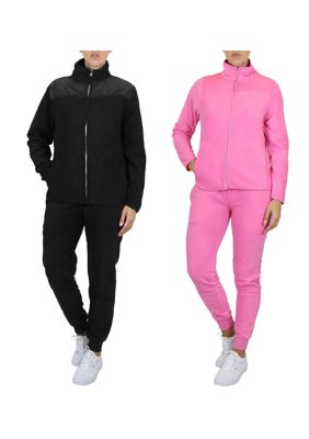 Galaxy by Harvic Women's Fashion Polar Fleece Matching Sets - 2 Pack, Black, 2XL