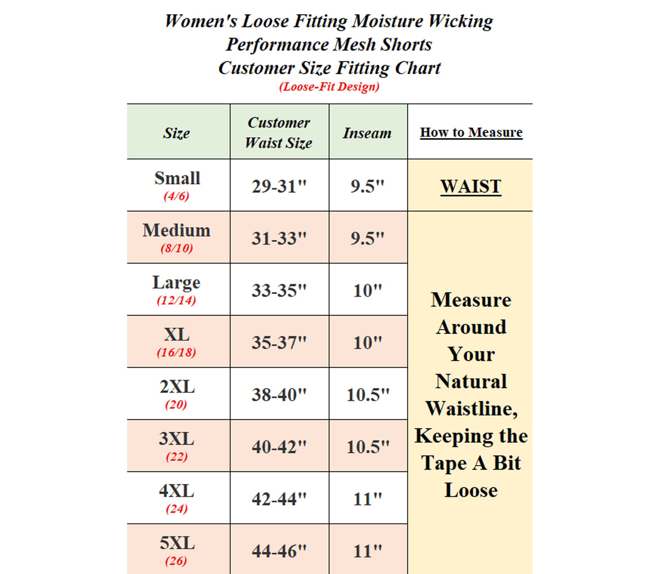 Womens Moisture-Wicking Performace Active Mesh Shorts