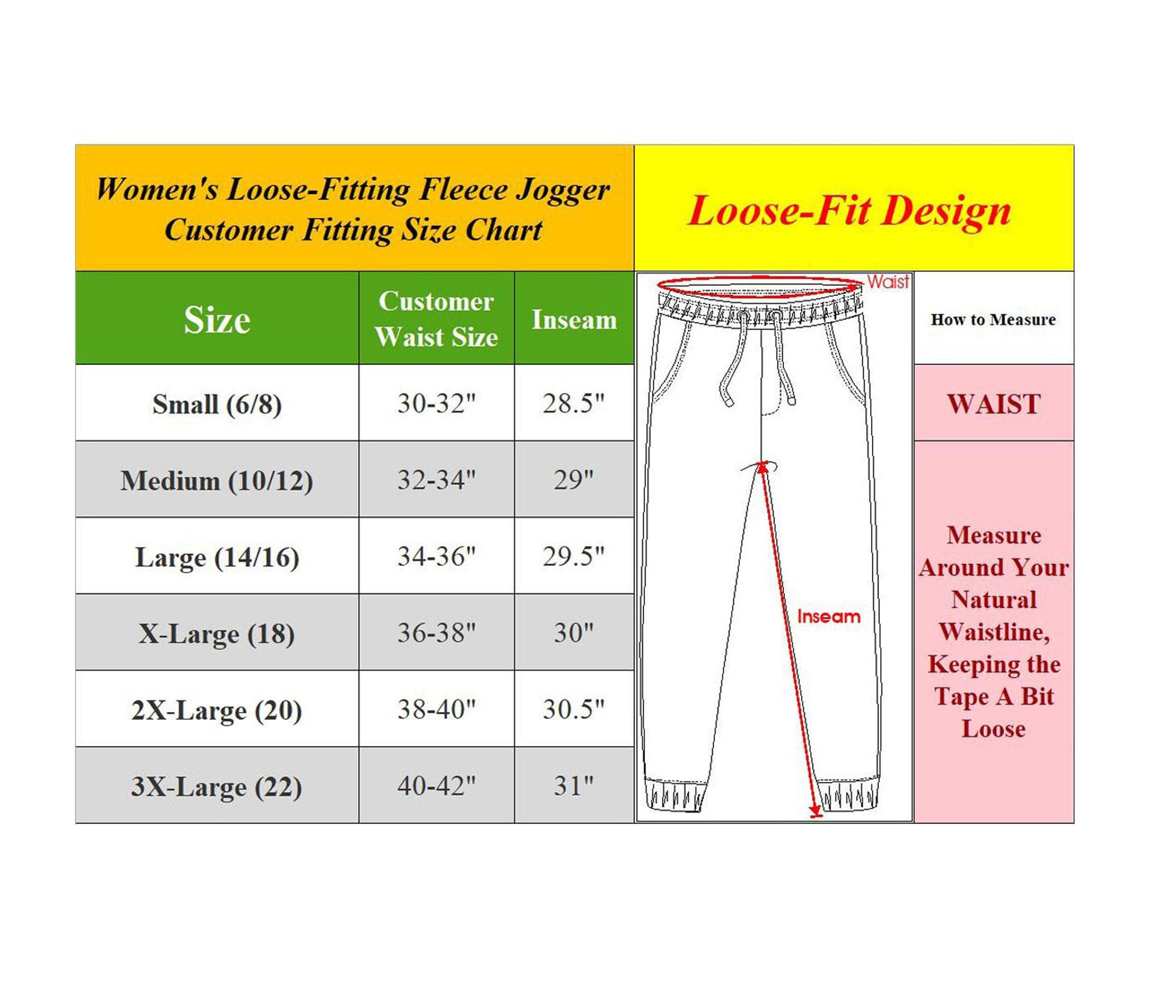 Womens Loose Fit  Heavyweight Classic Fleece Jogger Sweatpants- 3 Pack