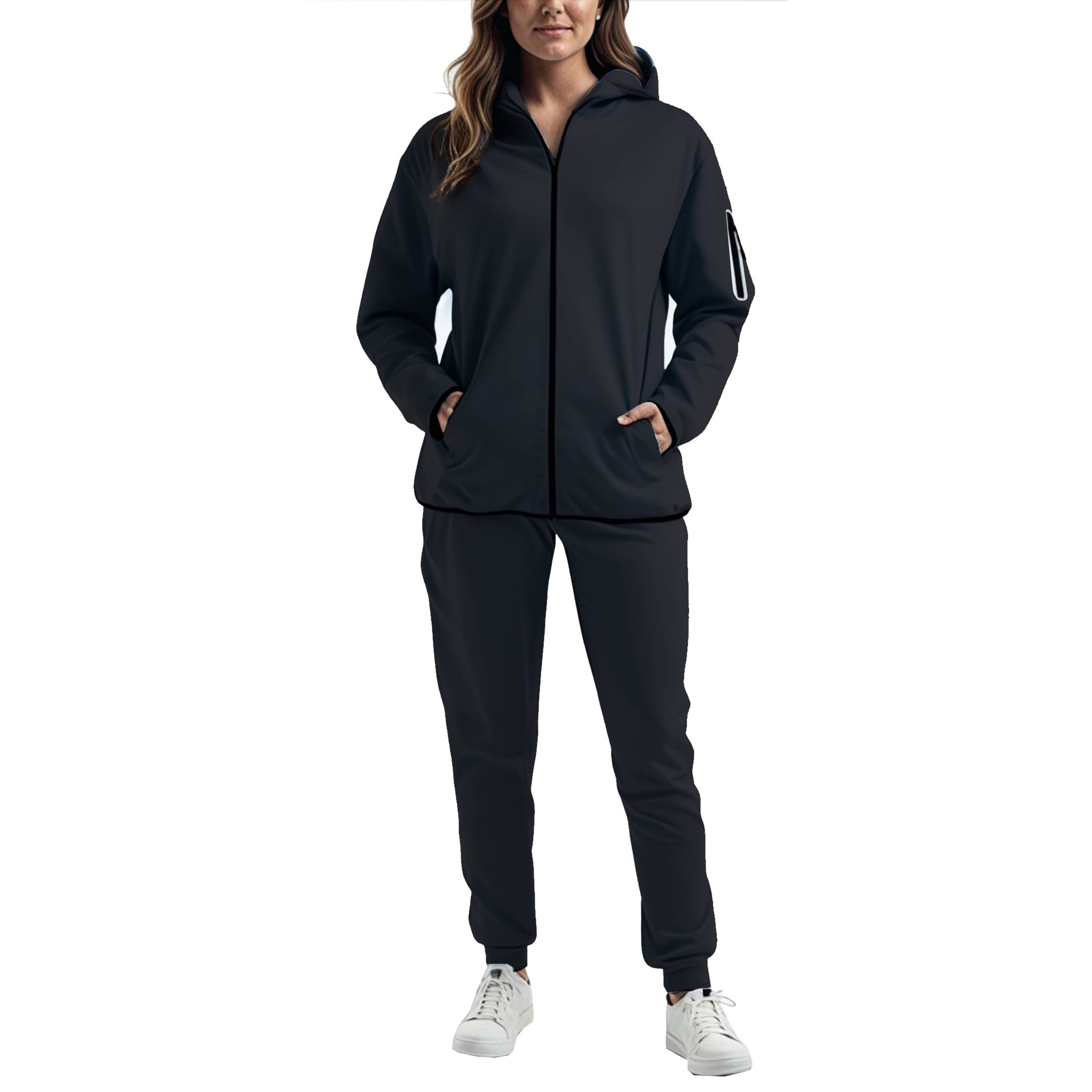 Junior Tech Fleece 2-Piece Set - Zipper Hoodie & Jogger Sweatpants, Soft Cotton Blend, Stylish & Comfortable