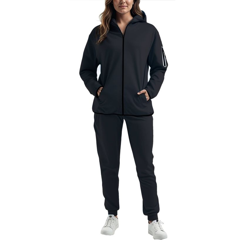 Junior Tech Fleece 2-Piece Set - Zipper Hoodie & Jogger Sweatpants, Soft Cotton Blend, Stylish & Comfortable