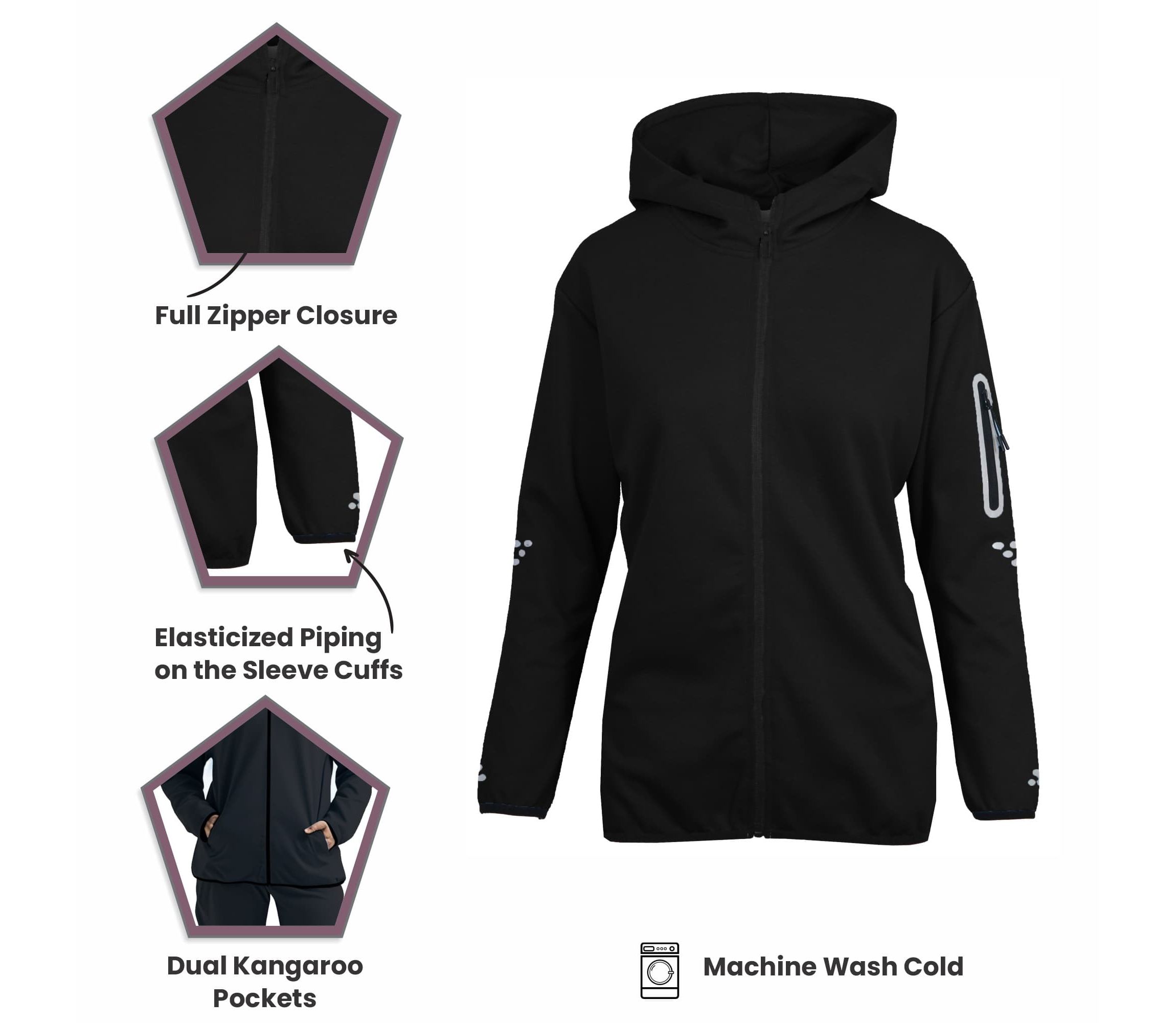 Junior Tech Fleece 2-Piece Set - Zipper Hoodie & Jogger Sweatpants, Soft Cotton Blend, Stylish & Comfortable