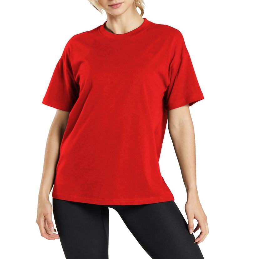 Galaxy By Harvic Womens Loose Fitting  Short Sleeve Crewneck Tee