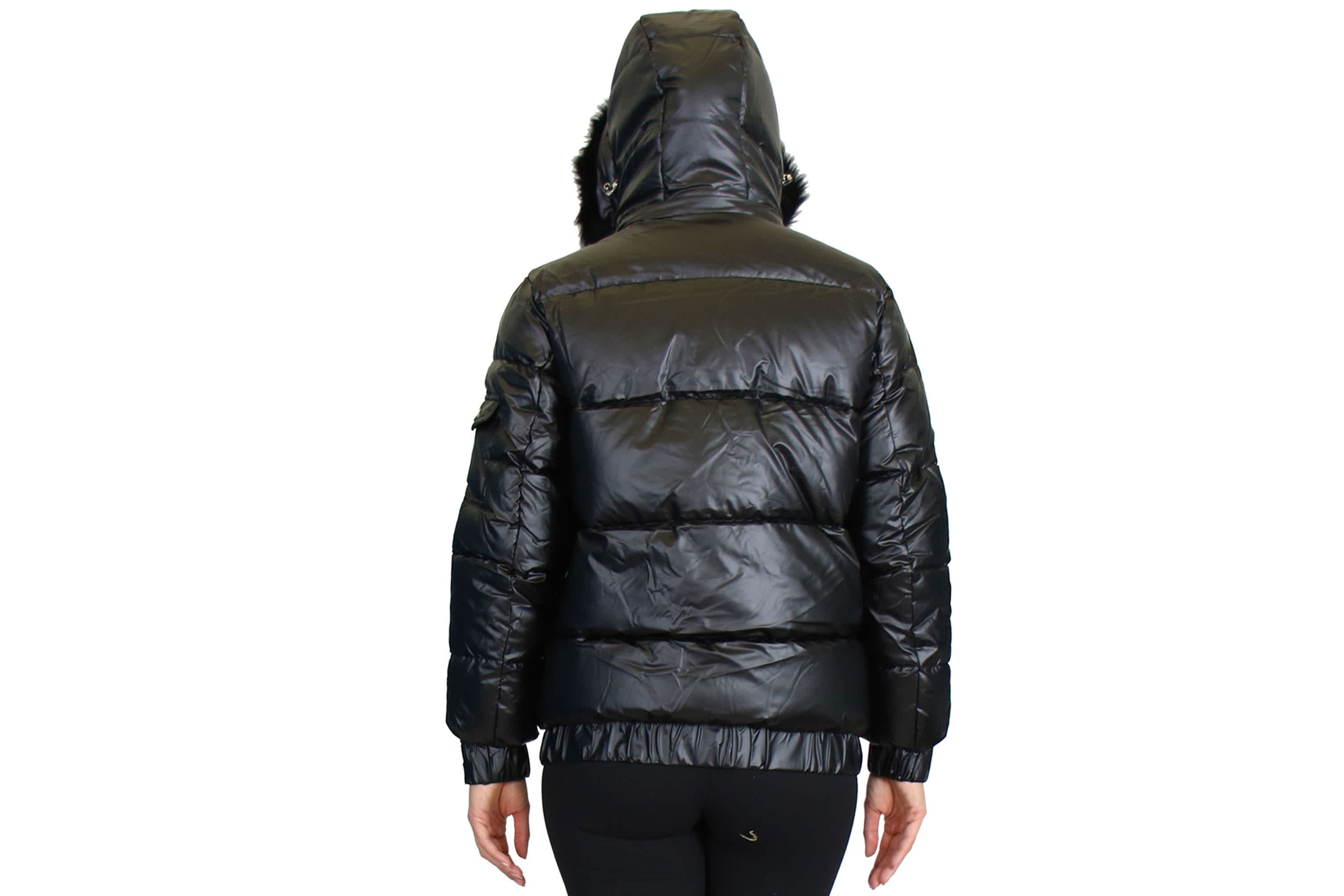 Spire By Galaxy Womens Full Zip Heavyweight Bubble Jacket With Detachable Faux Fur Hood