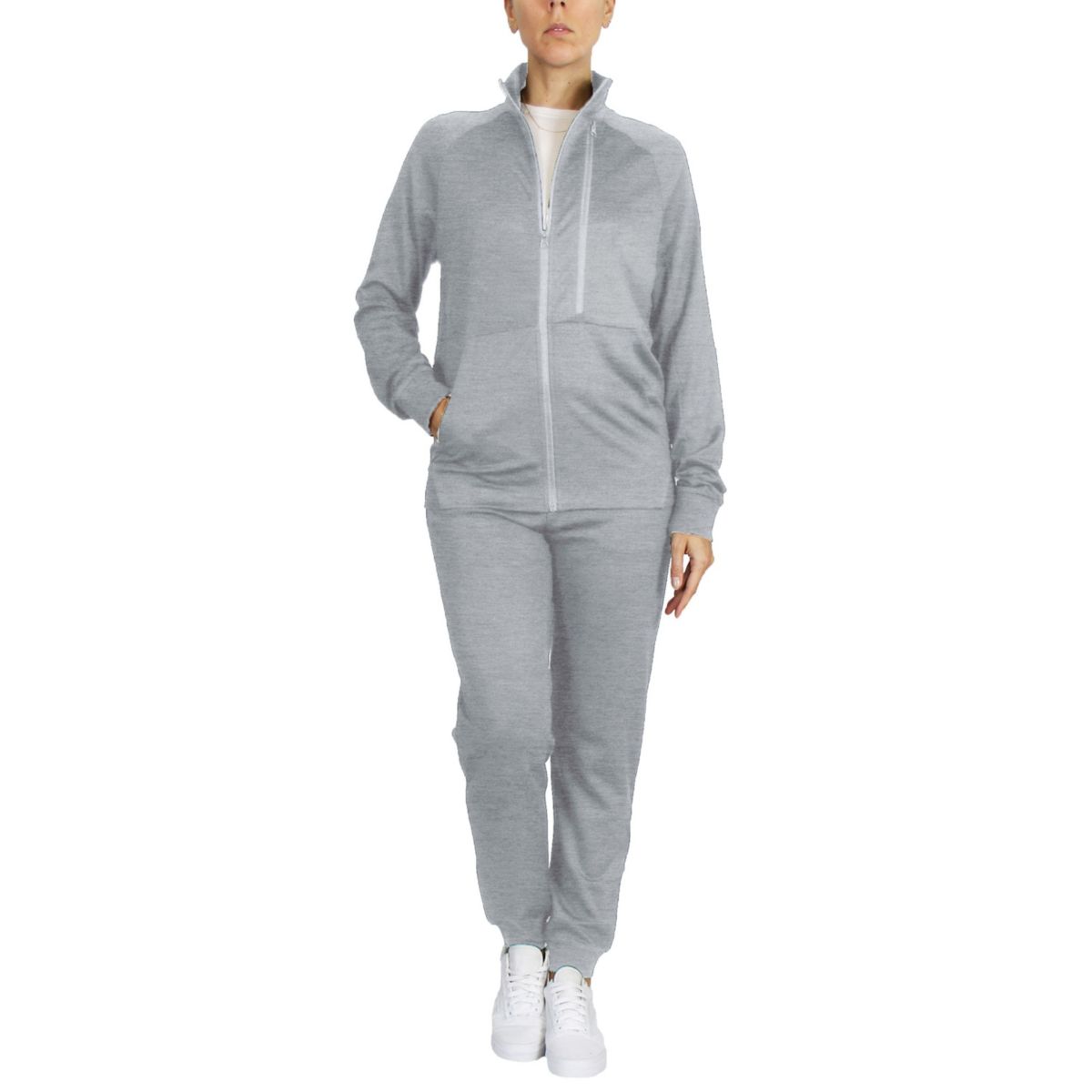 Women’s  Moisture Wicking Performance Active Track Jacket & Jogger 2-Piece Set