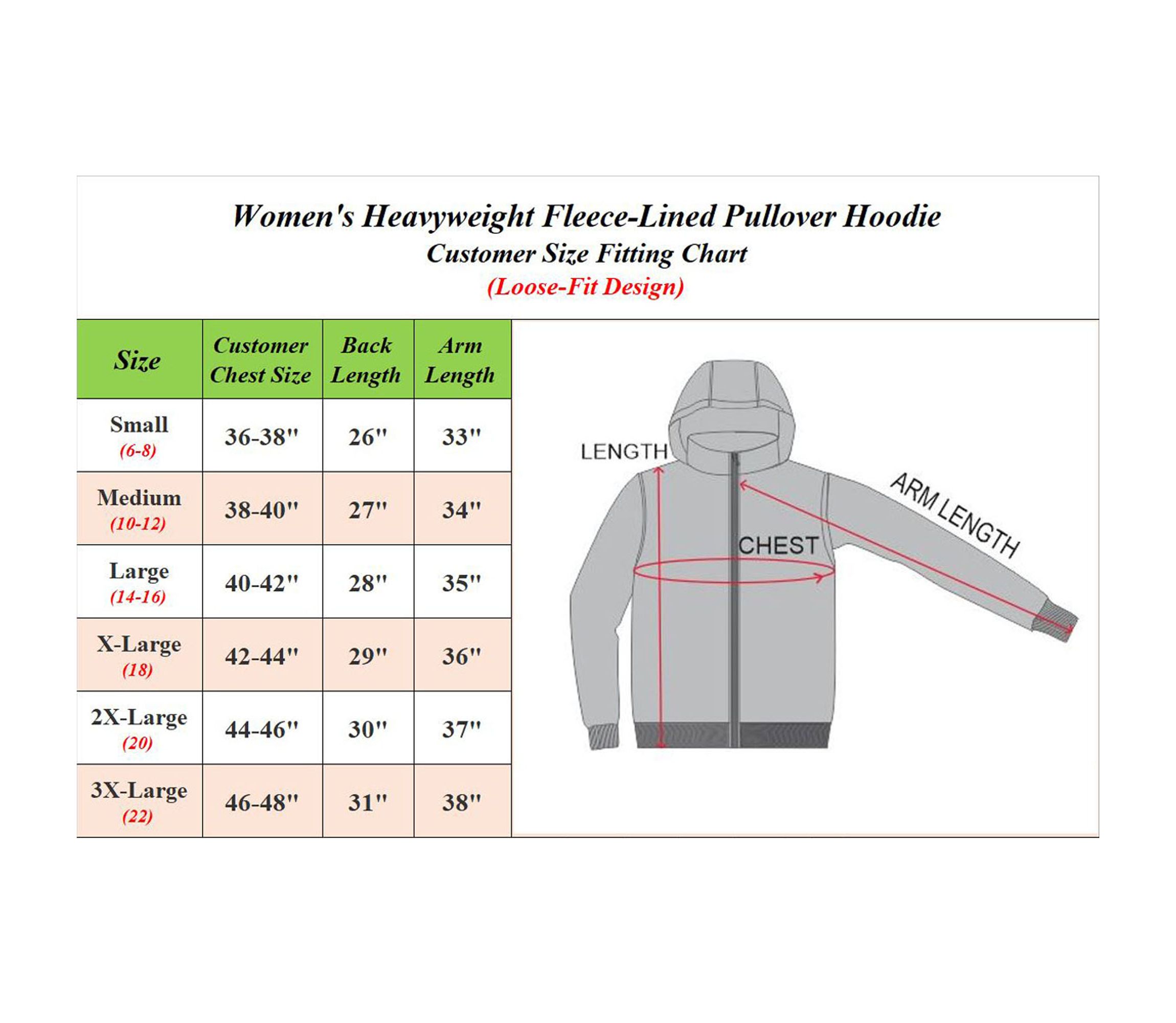 Womens Heavyweight Loose Fit Fleece-Lined Pullover Hoodie Sweater-3 Pack