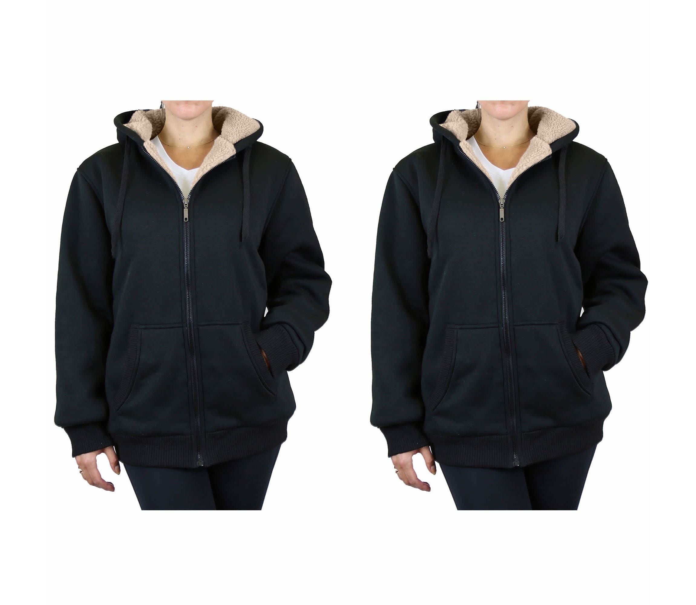 Womens Sherpa Hoodie-2 Pack