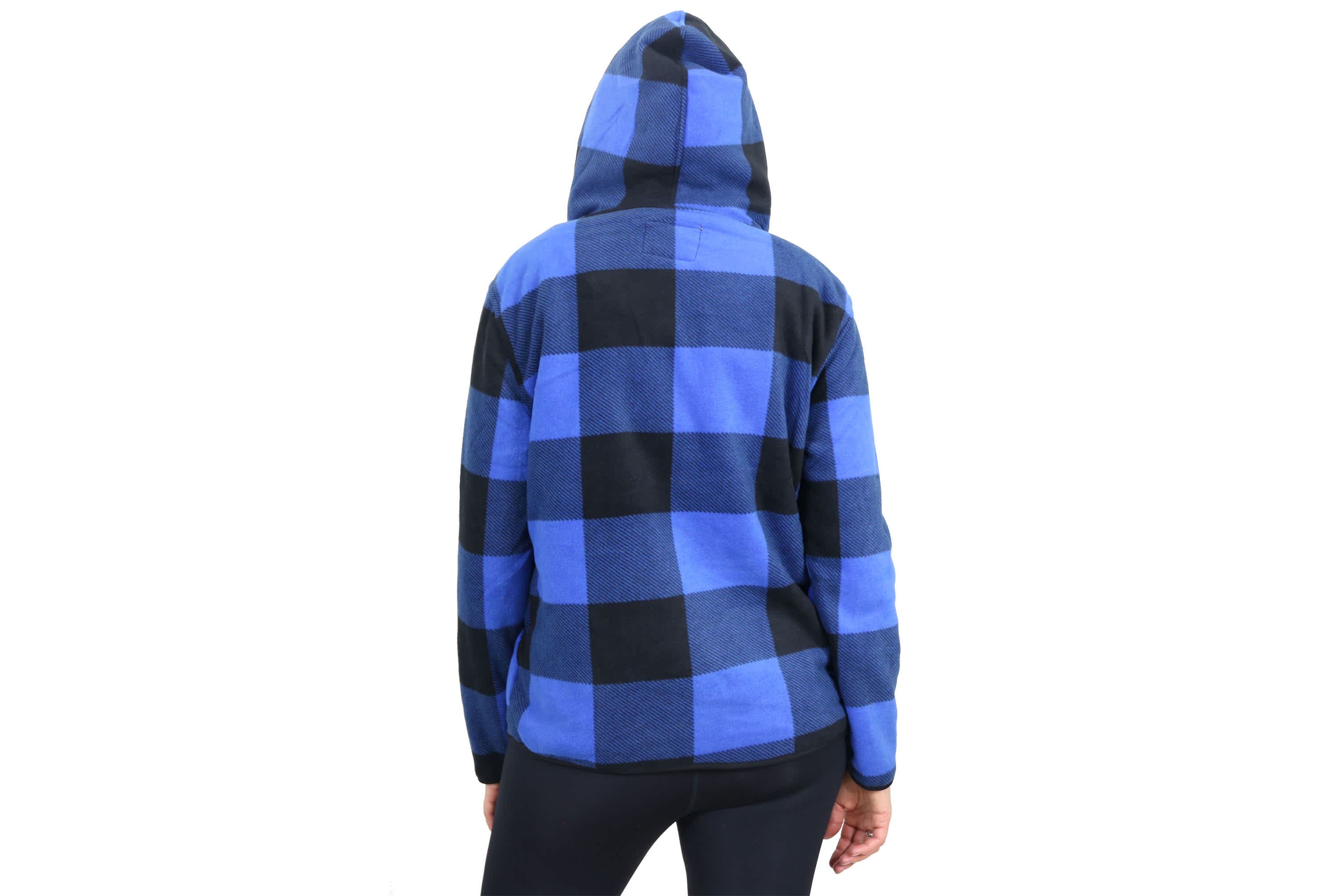 Womens Plaid Sherpa Hoodie